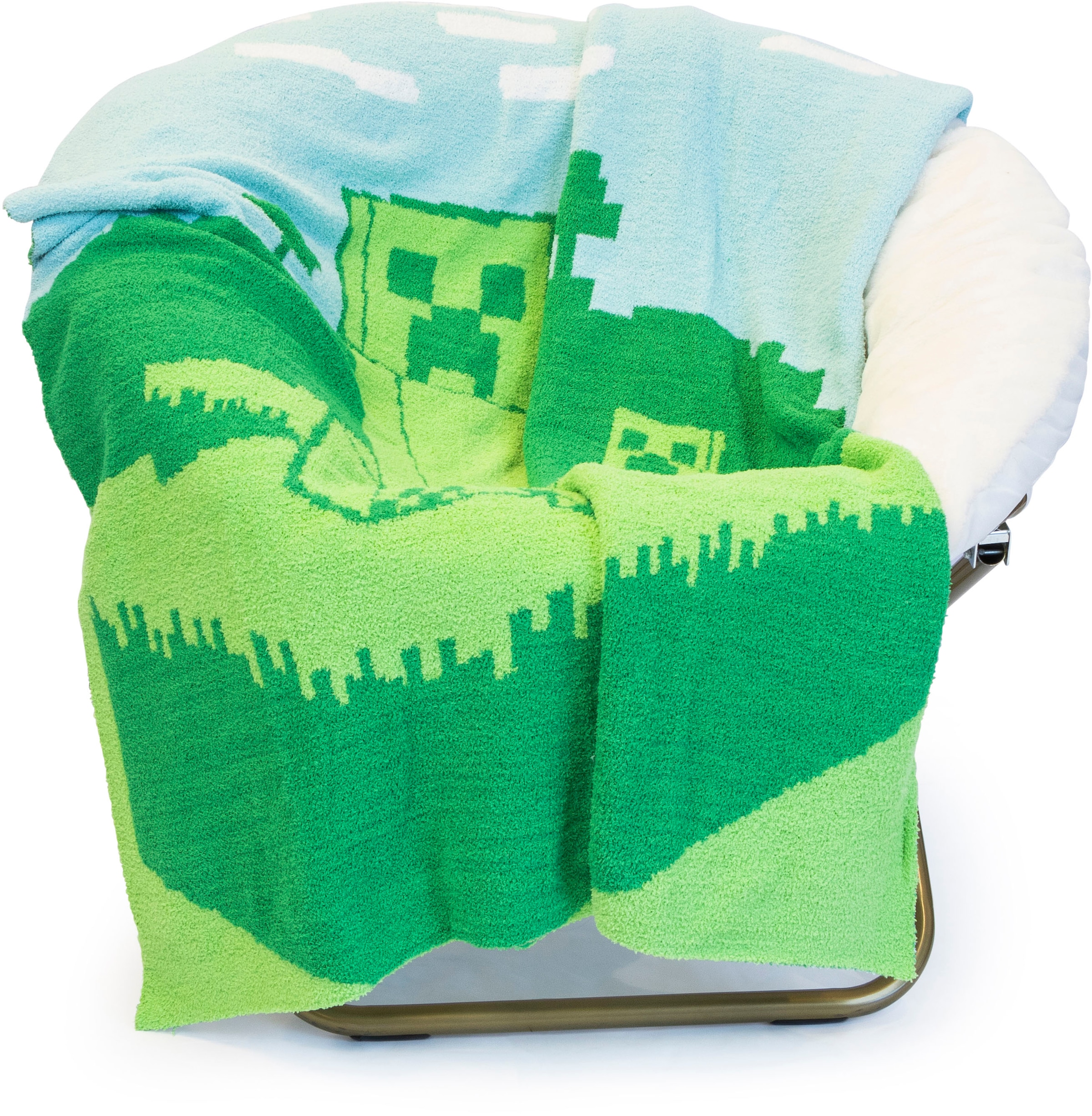 Minecraft Kinderdecke »Minecraft Creeper« flauschige Kuscheldecke - 127 x 152 cm Flauschig gestrickt