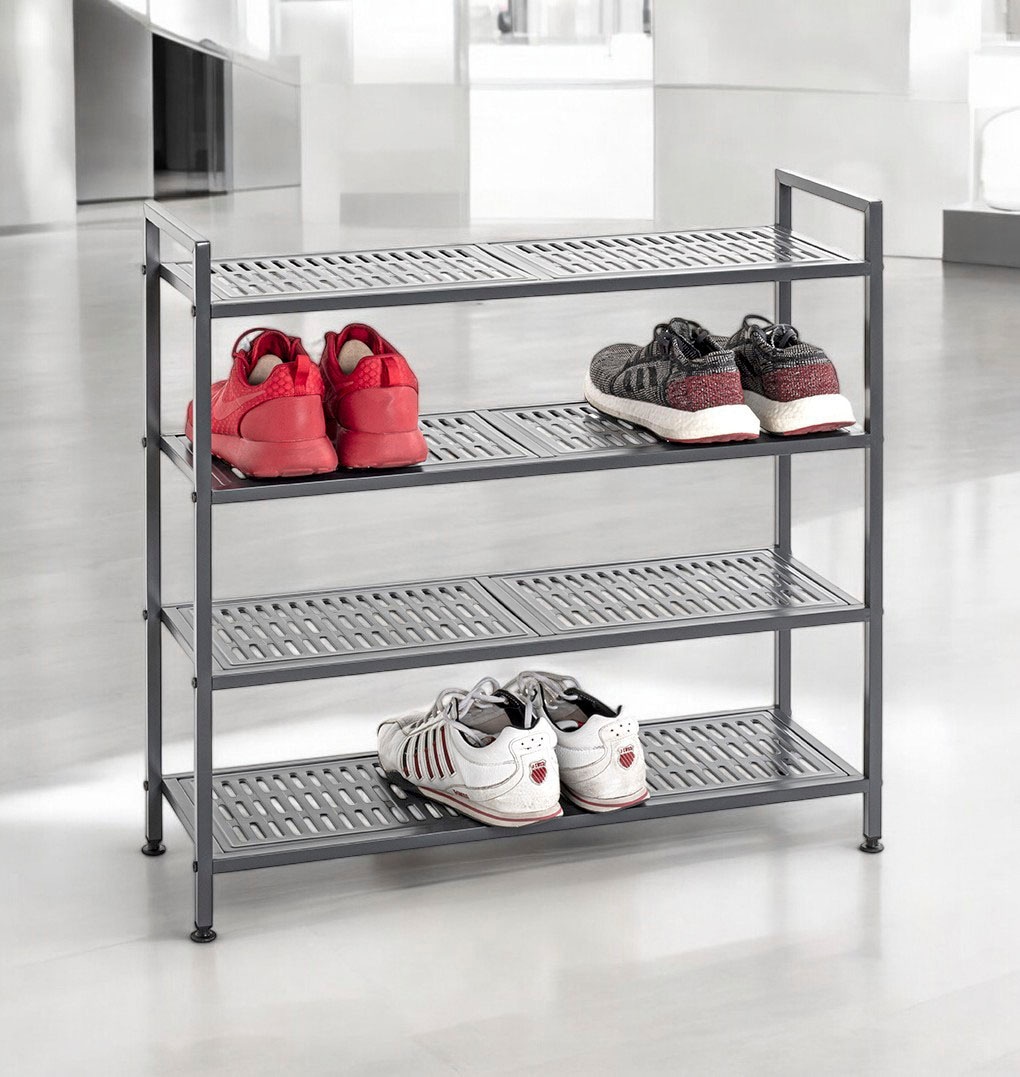 HAKU Schuhregal »Schuhaufbewahrung« 1 Stk. tlg. rechteckig - aus Metall Anthrazit - B/T/H 73/25/72 cm