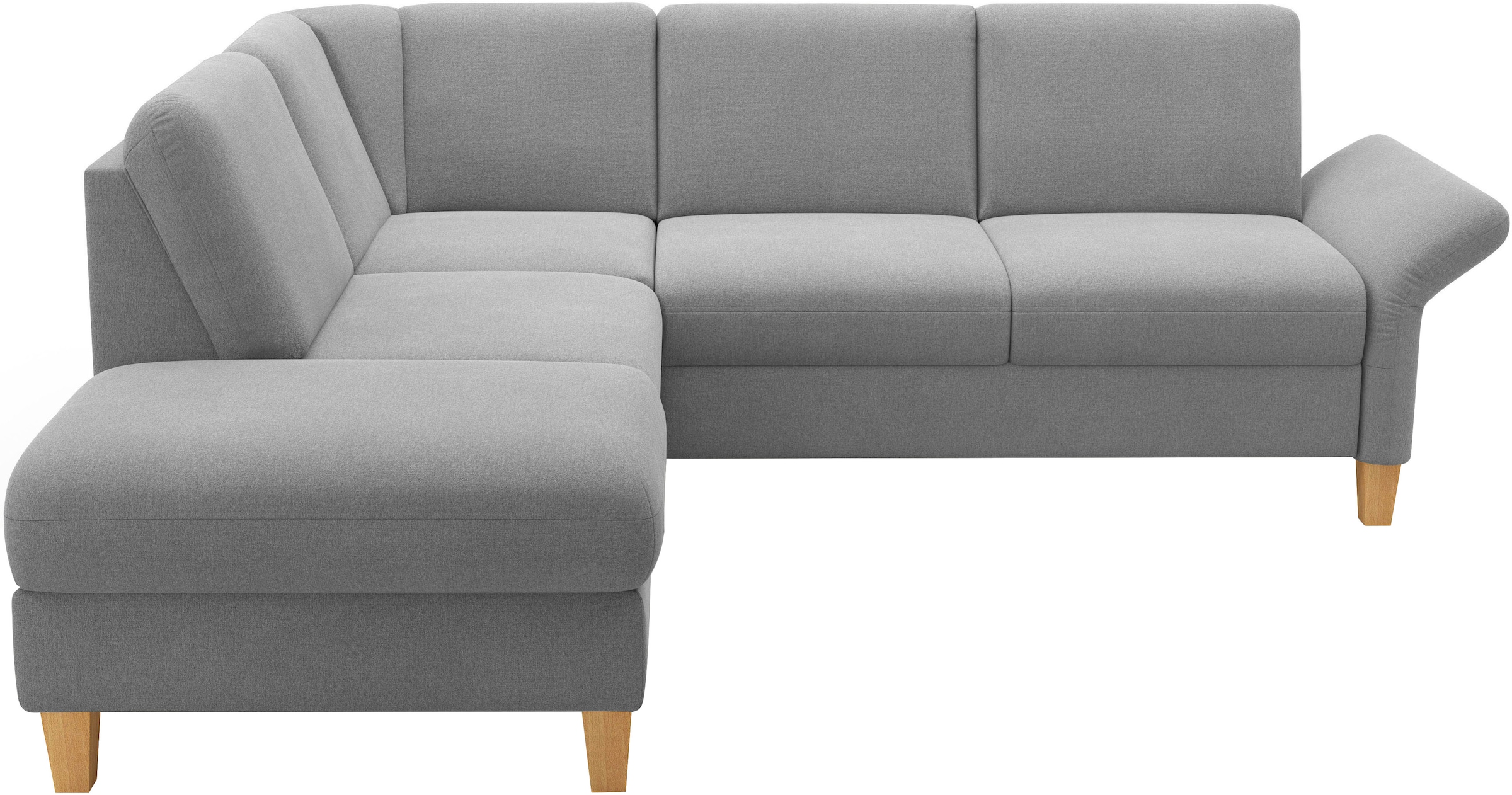 Home affaire Ecksofa »Rochelle«, wahlweise mit Armlverstellung, Klappbett mit Rollen & Bettkasten