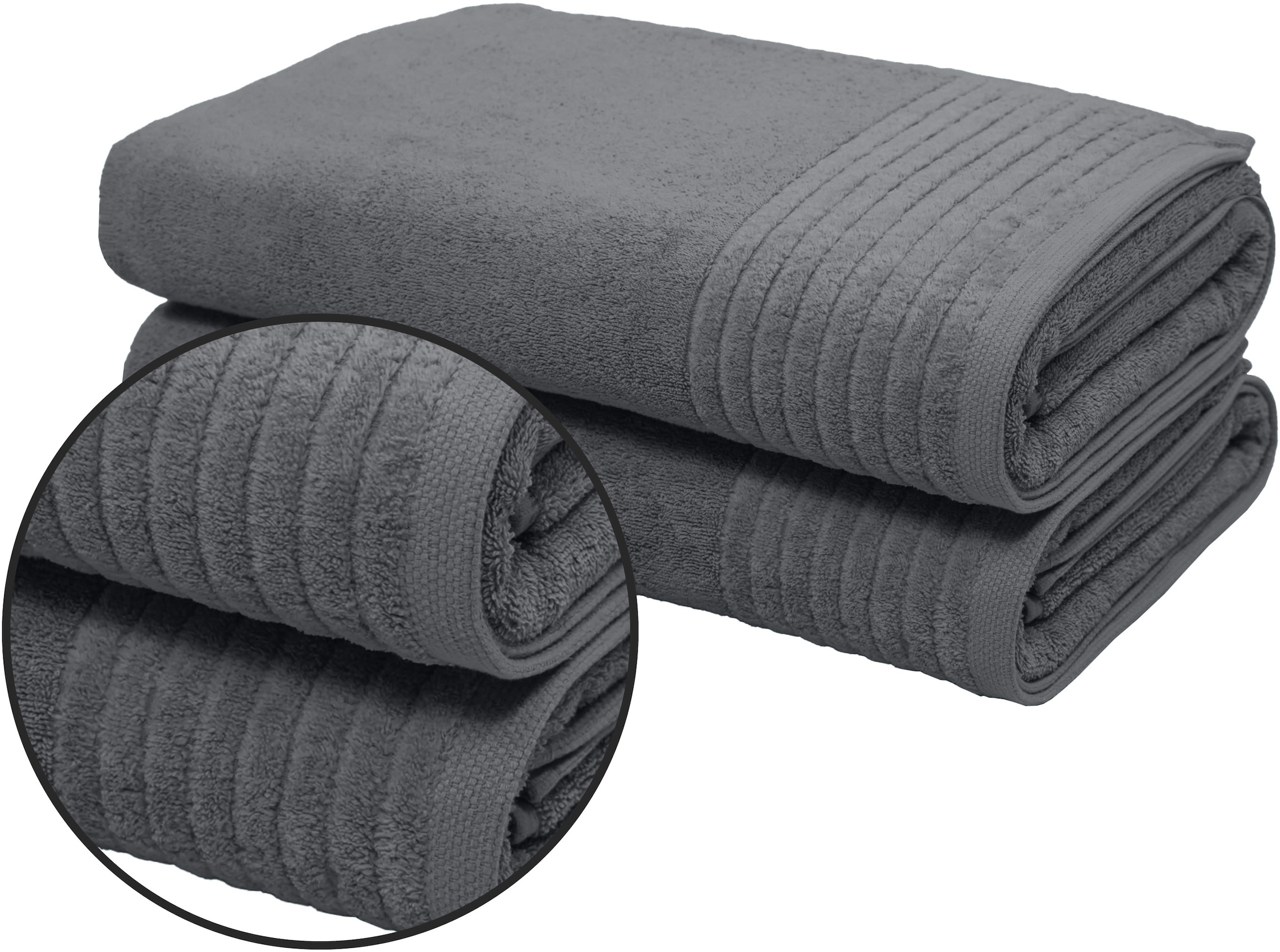 OTTO home Saunatuch »Sanremo Premium, Premium Handtücher, 600 gr/m², 80x200cm« Bordüre, einfarbig, flauschig, weich, dicke Qualität, 5 Jahre Garantie 