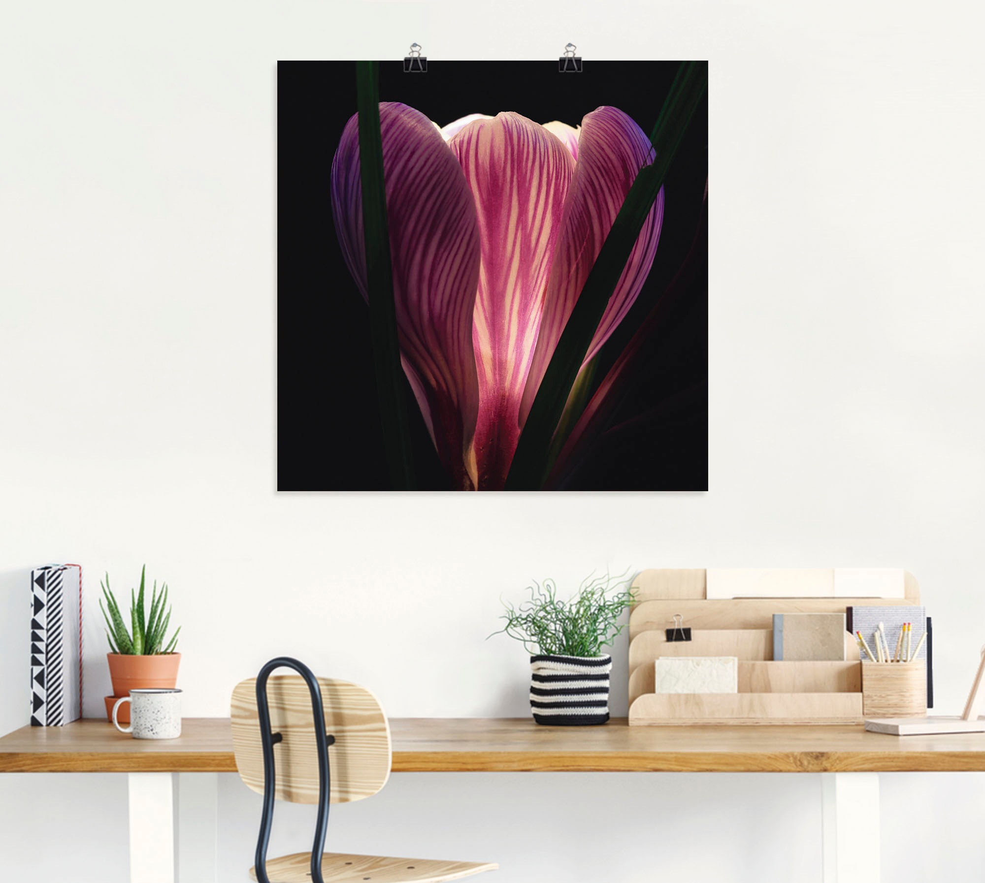 Artland Wandbild »Beleuchtet«, Blumen, (1 St.), als Leinwandbild, Wandaufkleber oder Poster in versch. Größen