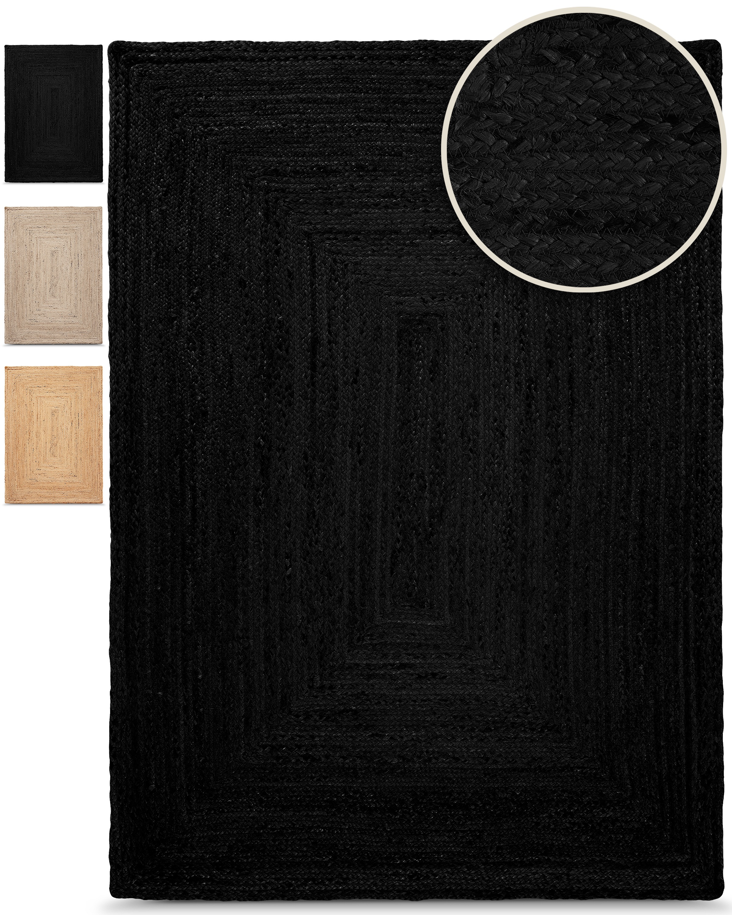 carpetfine Teppich »Nele Juteteppich Naturfaser«, rechteckig, 6 mm Höhe, ge günstig online kaufen