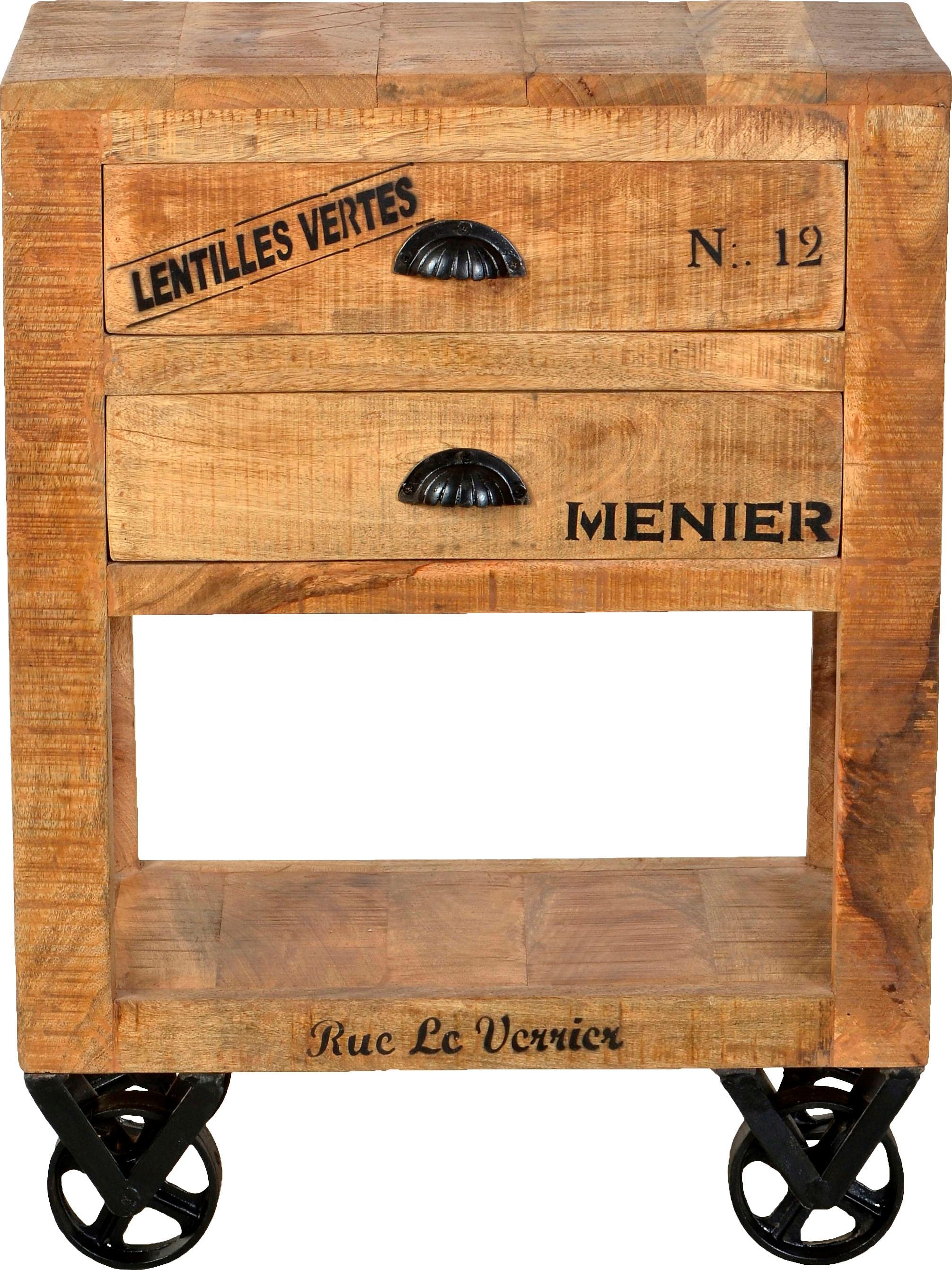 SIT Küchenwagen »Rustic«, mit schwarzen Schriftzügen, Shabby Chic, Vintage