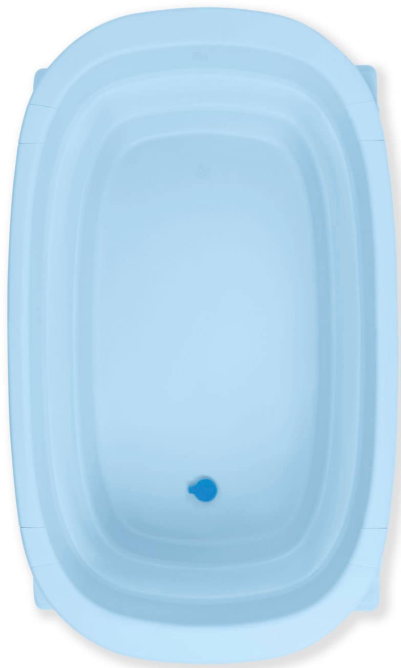 Hauck Babybadewanne »Wash N Fold M, Light Blue«, Faltbadewanne mit Wassertemperaturmessung am Ablaufstopfen