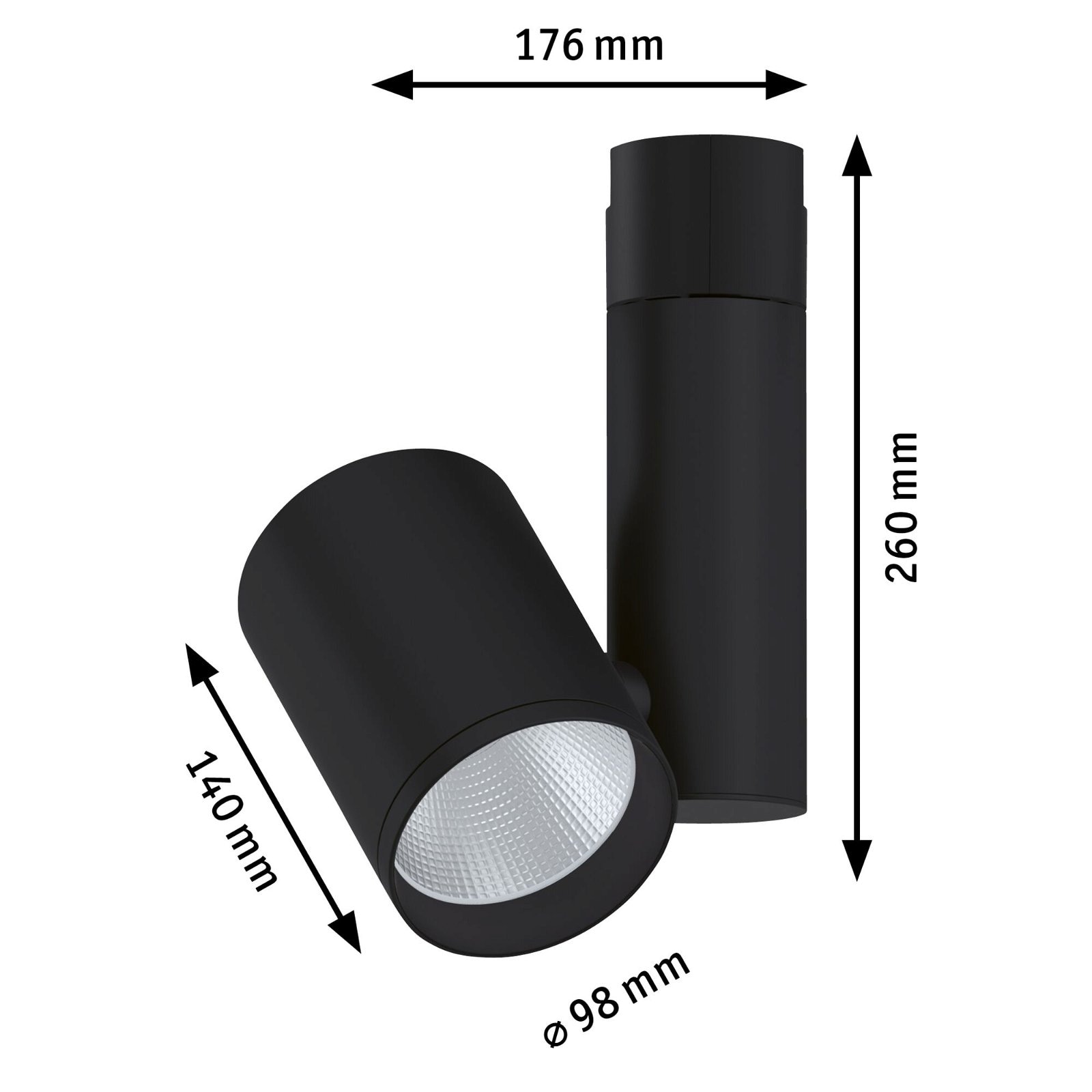 Paulmann Schienensystem-Leuchten »URail Schienenspot Zeuz 15° 2860lm 33W 3000K 230V Chrom matt«, dimmbar, Einzelspot
