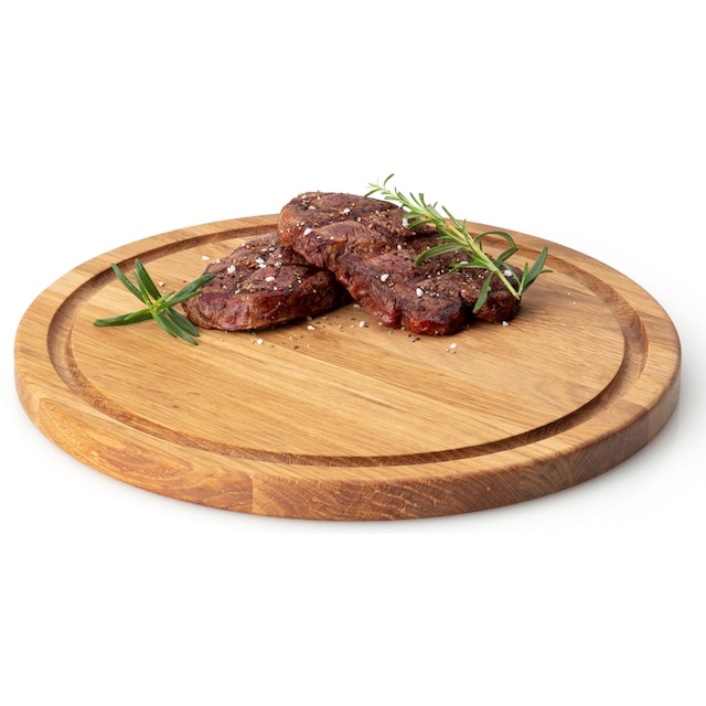 Continenta Steakteller, (1 St.), Eichenholz, Ø 28 cm online bestellen