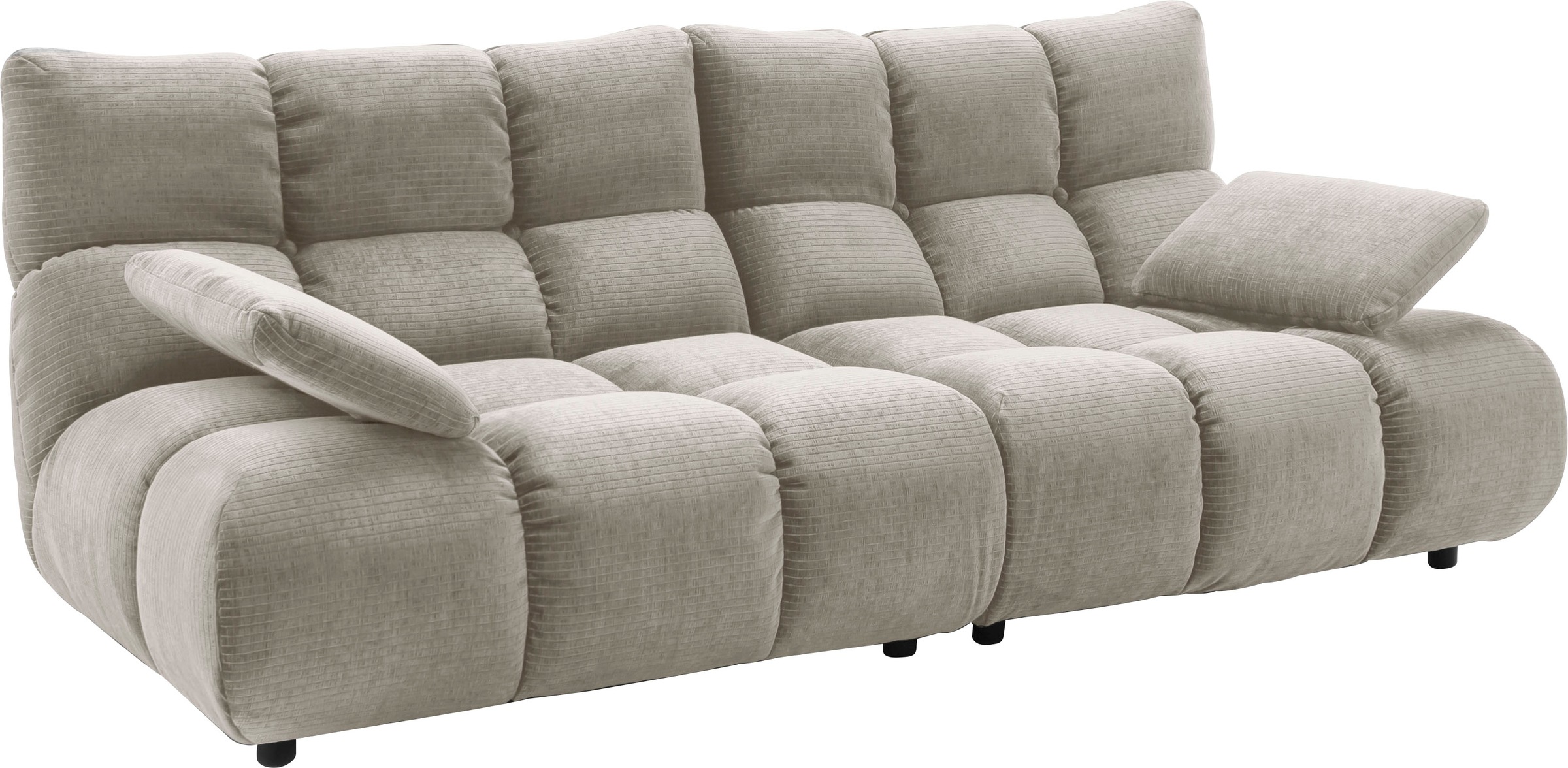 Home affaire 3-Sitzer »Cozy Bubble, mit klappbaren Armlehnen, Breite 220cm« mit eleganter Steppung, Rundumbezug & weicher Polsterung