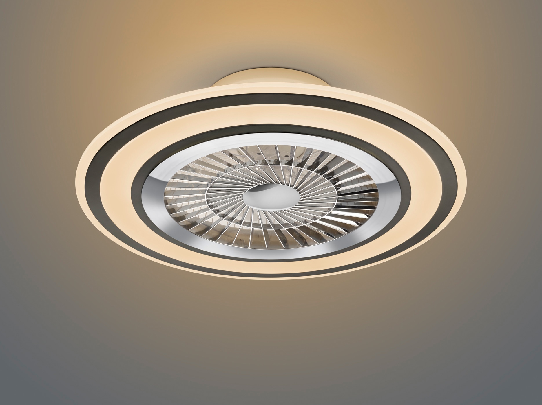 TRIO Leuchten LED Deckenleuchte Nachtlicht. mit Fernbedienung, und Ventilator, Ventilator und schaltbar Dimmer »Flaga«, getrennt integrierter online Leuchte bestellen