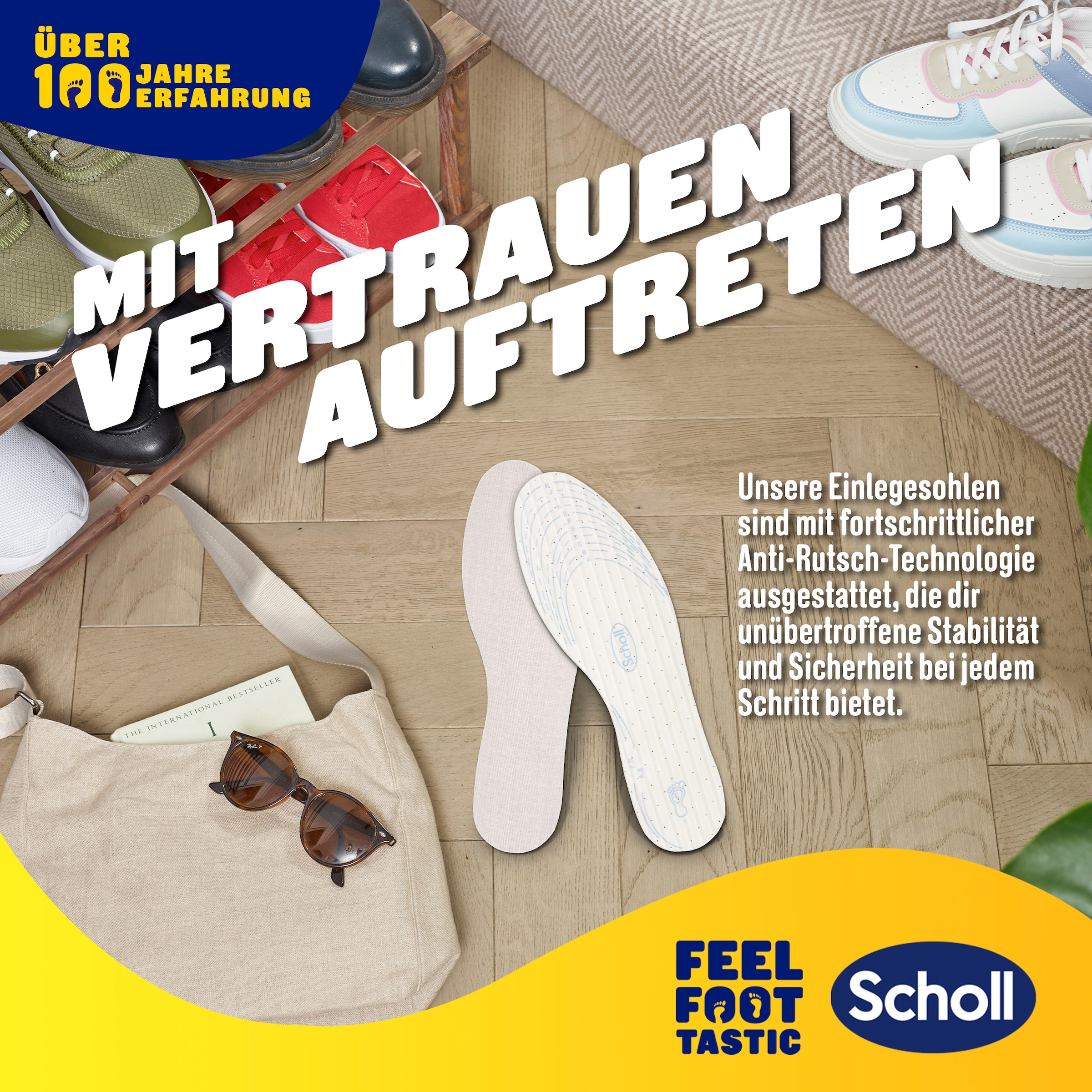 Scholl Einlegesohlen »atmungsaktive Einlegesohlen,«, (Packung, extra dünn, 1 Paar)