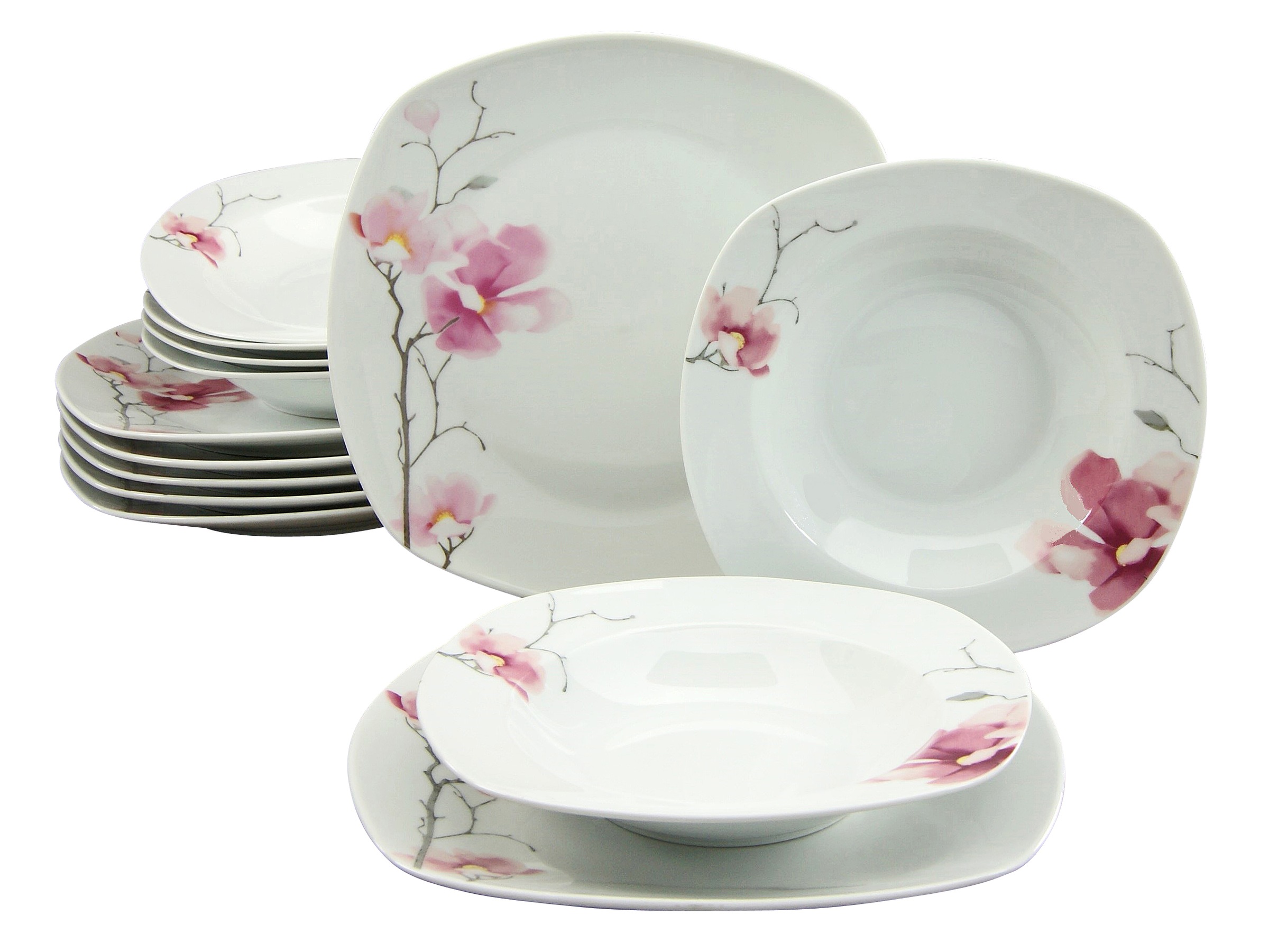 CreaTable Tafelservice »Amelie Aiko, Tafel-Service 12-tlg« Blumendekor günstig online kaufen