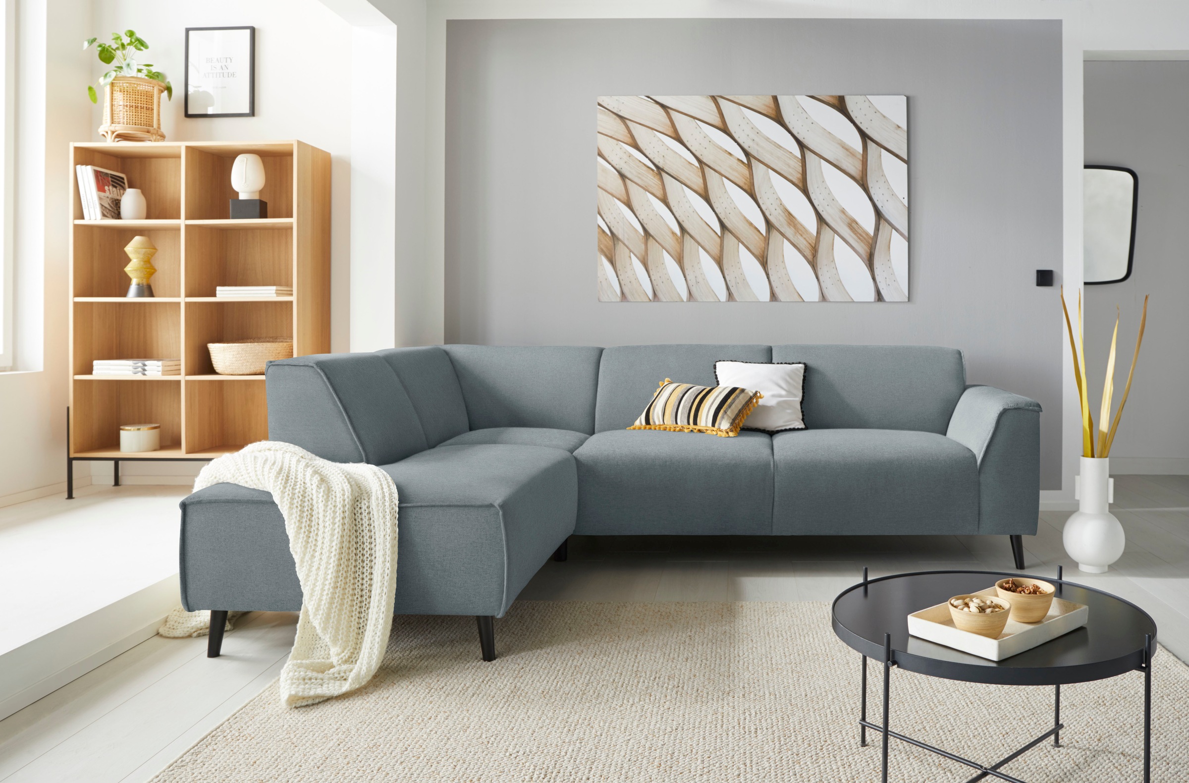 DOMO collection Ecksofa »Amora, bequem und zeitlos, L-Form«, mit Federkern günstig online kaufen