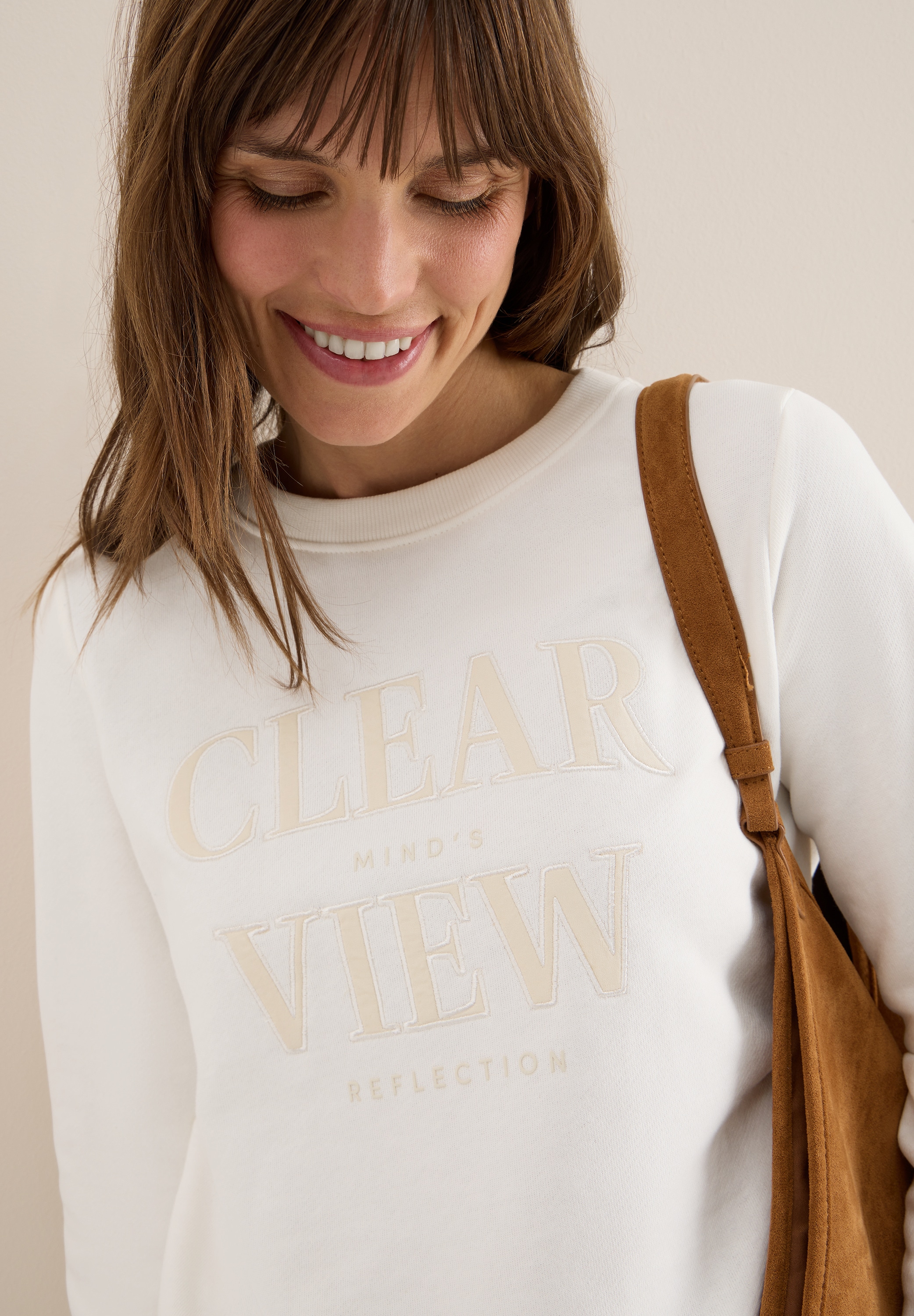 Cecil Sweatshirt mit Wording Artwork