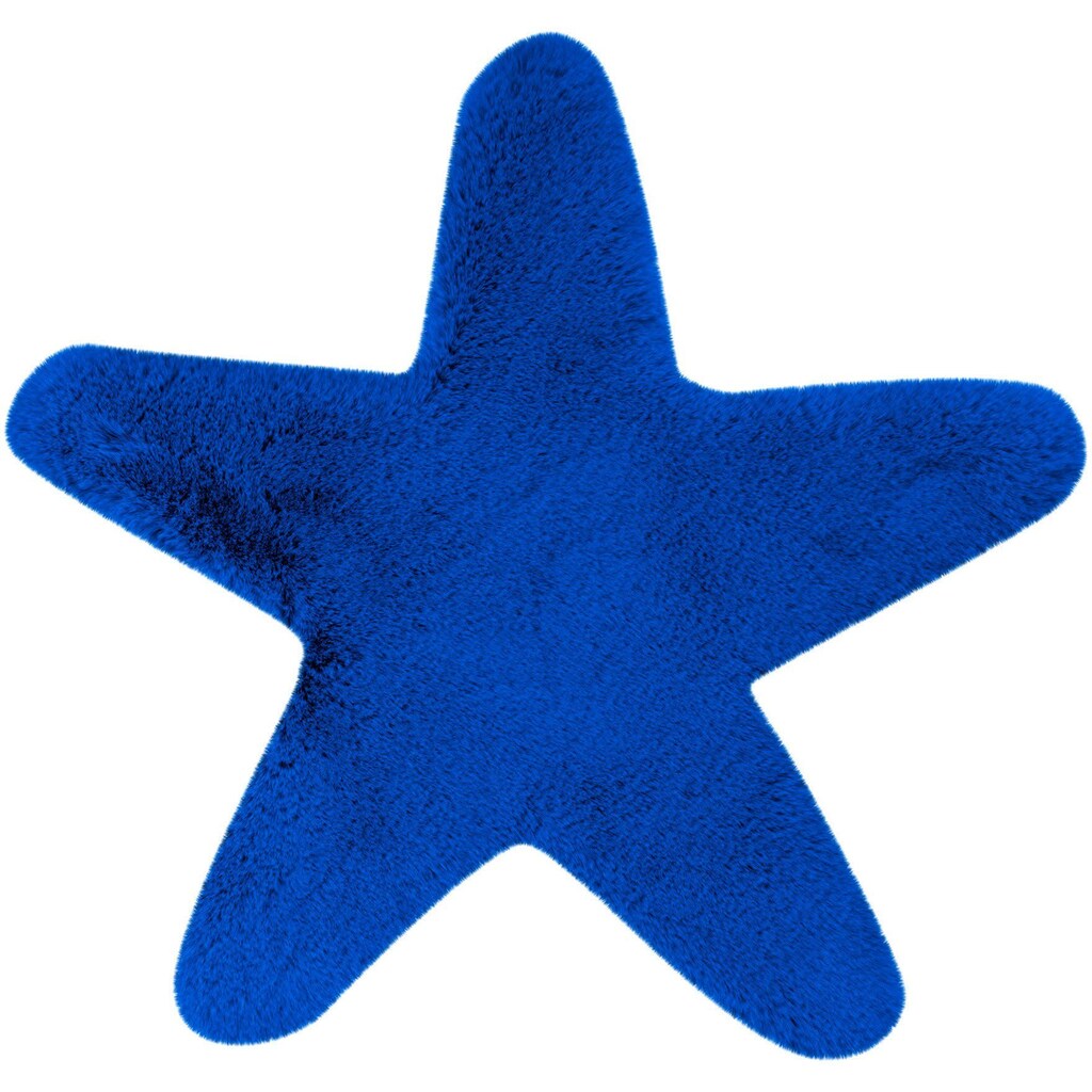 Lüttenhütt Kinderteppich »Stern«, Motivform, 36 mm Höhe, weich und flauschig, einfarbig, idealer Teppich fürs Kinderzimmer