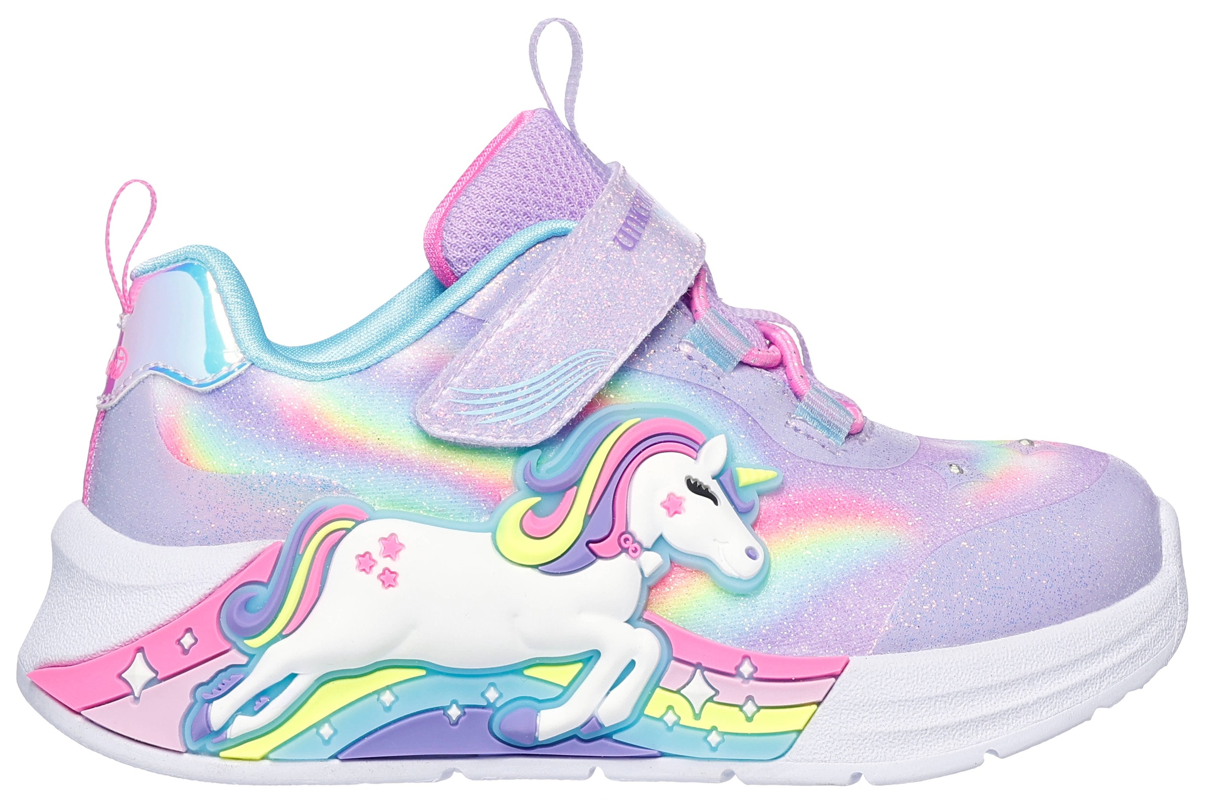 Skechers Sneaker »UNICORN CHASER«, Klettschuh mit blinkendem Einhorn, Größenschablone zum Download
