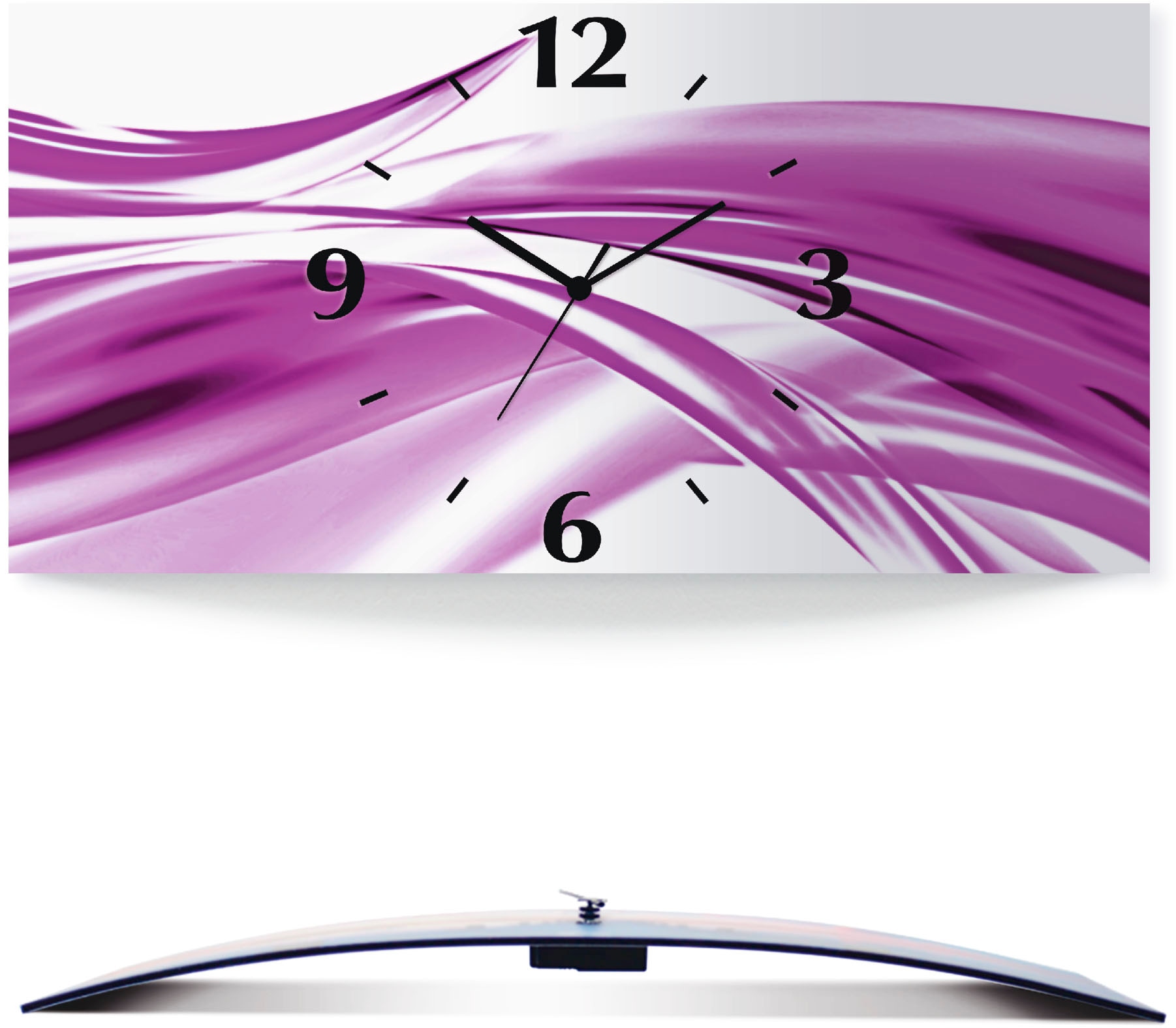 Artland Wanduhr »Schöne Welle - Abstrakt«, 3D Optik gebogen, mit Quarz- oder Funkuhrwerk, versch. Größen