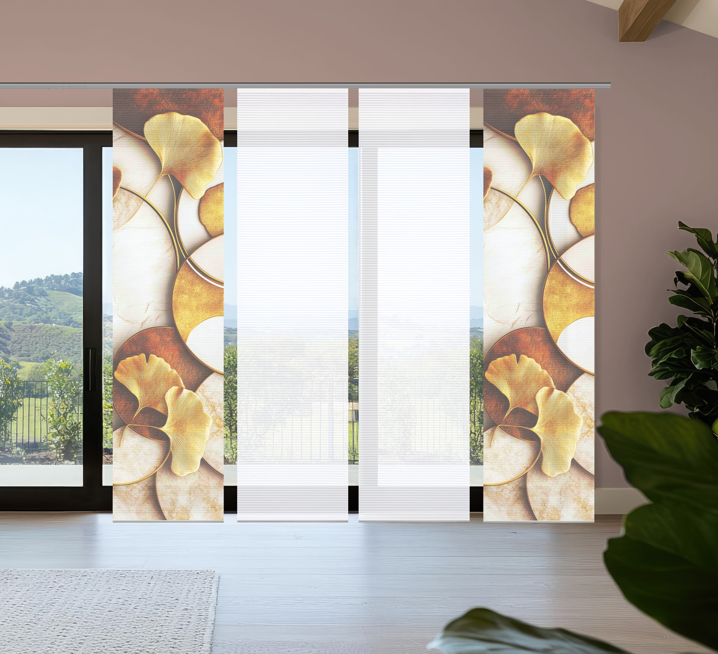 HOME in green Schiebegardine »STORM« Paneelwagen 4 Stk. tlg. Bambusoptik, S günstig online kaufen