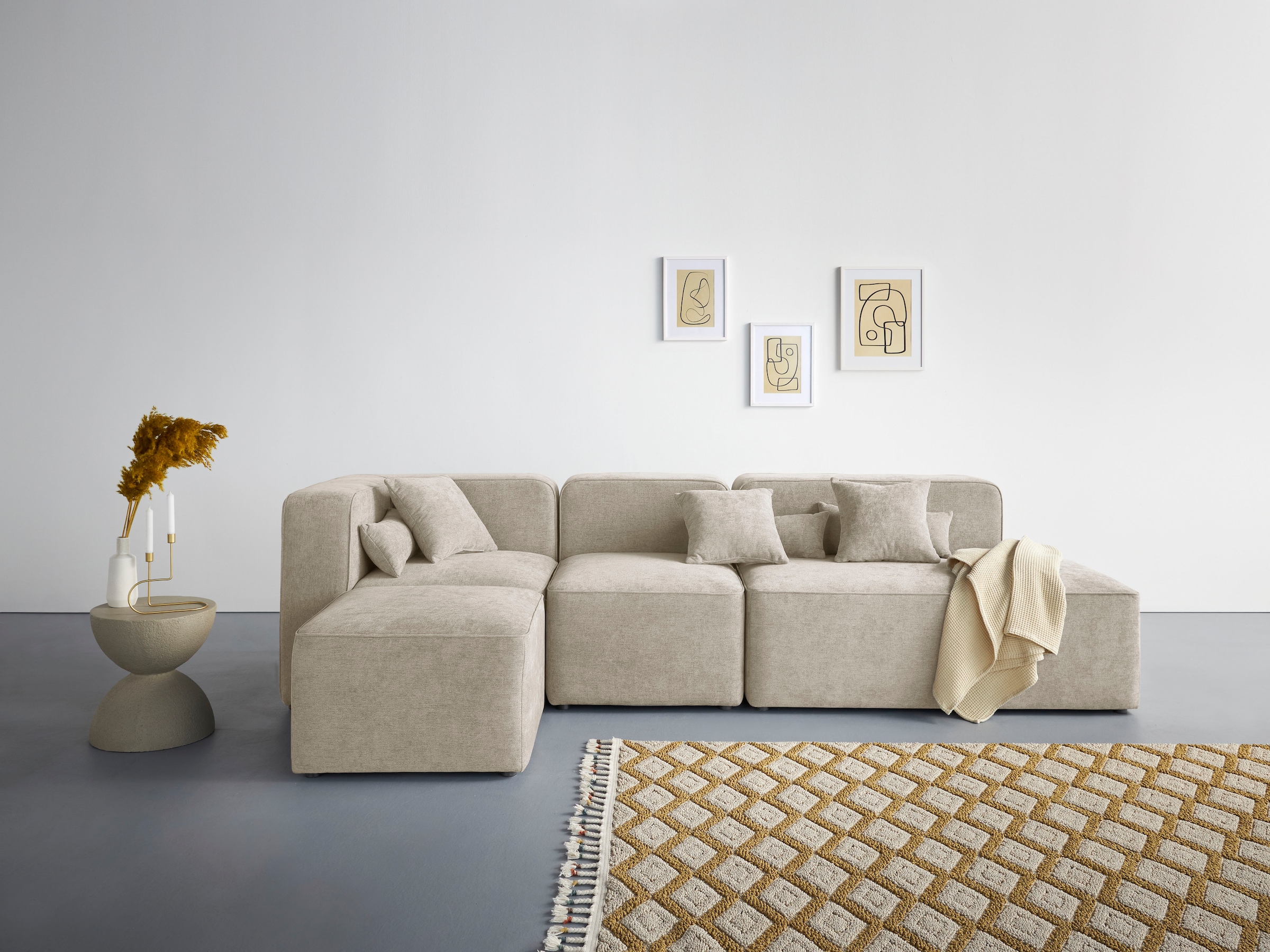 Home affaire Ecksofa »Sundstrup L-Form« Modulserie, individuelle Zusammenst günstig online kaufen