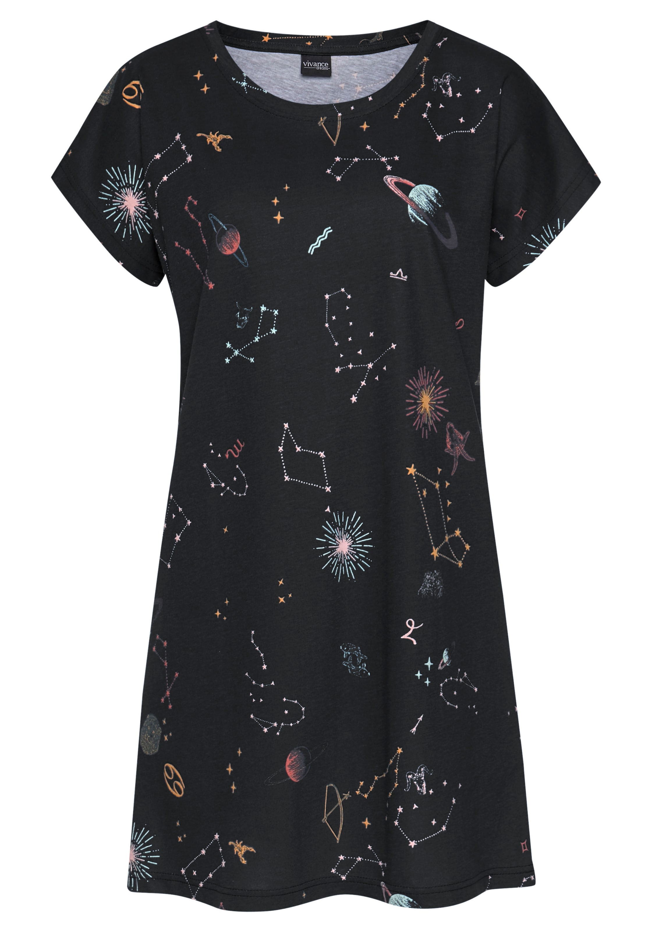 Vivance Dreams Sleepshirt, mit Galaxy-Muster