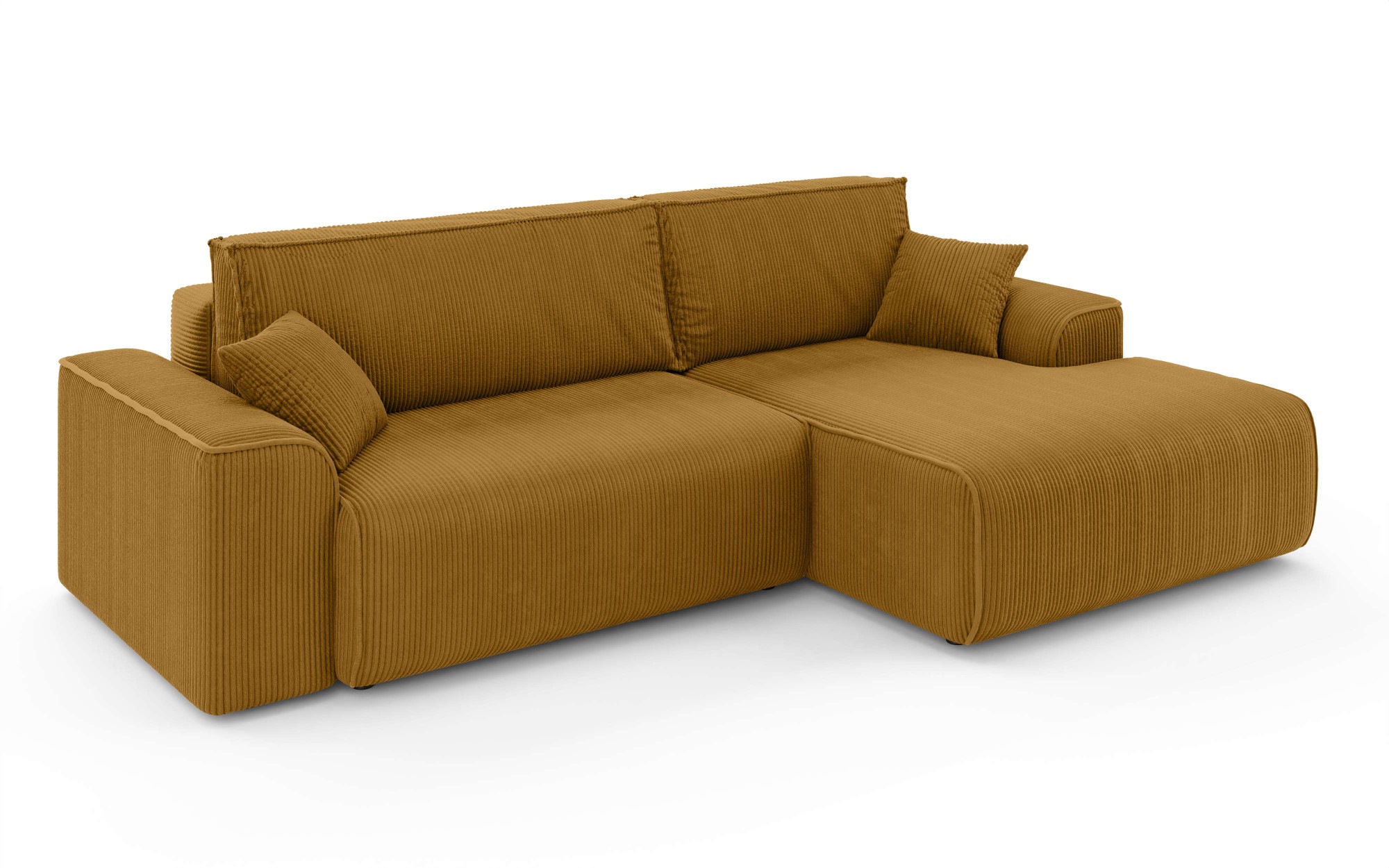 Home affaire Ecksofa »Santenay mit Bettfunktion und Bettkasten, Maße: B/T/H 266/164/90 cm«, L-Form mit Wellenfederung, Schlaffläche: 140x213 cm, auch in Cord