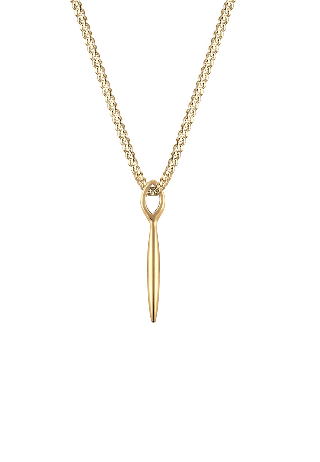 Elli Premium Kette mit Anhänger »Geo Stab Basic Minimal 585 Gelbgold«