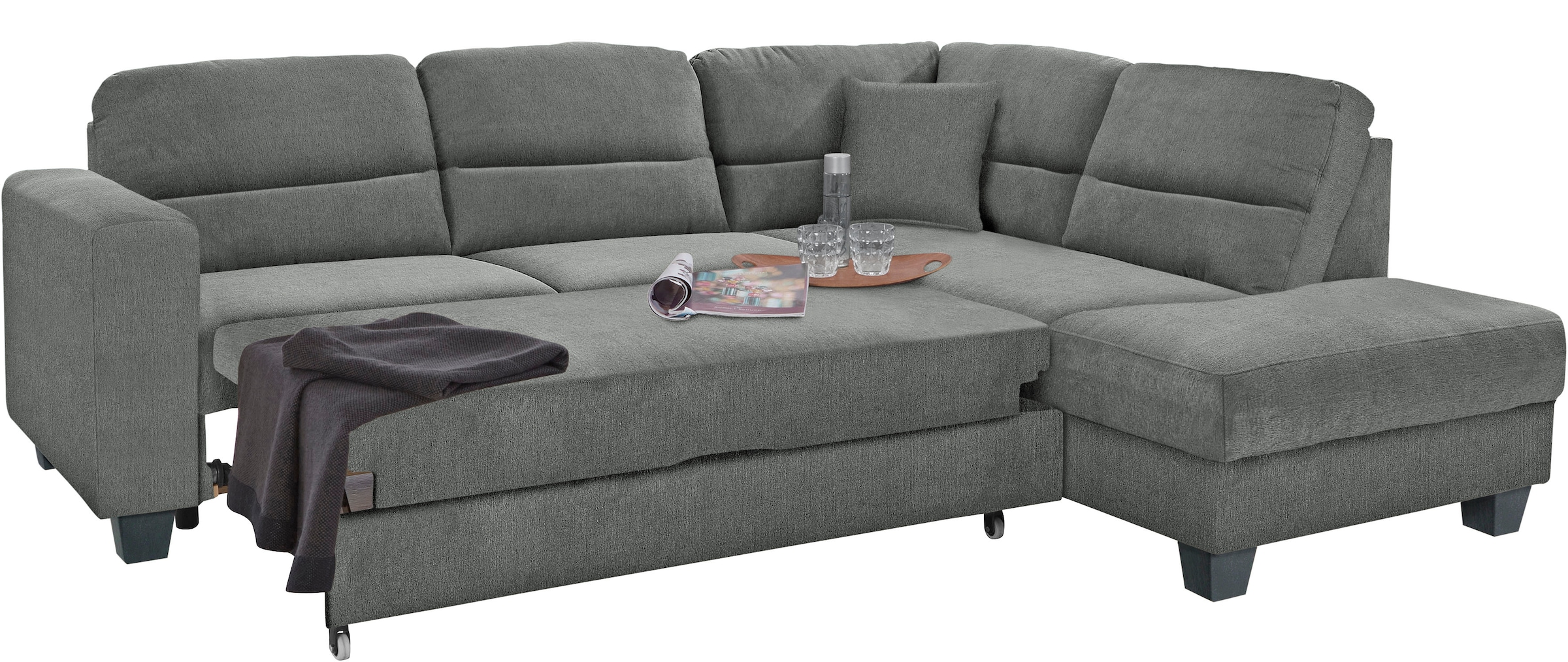 TRENDMANUFAKTUR Ecksofa »Chamber, L-Form«, inklusive einer Kopfstütze, wahlweise mit Schlaffunktion