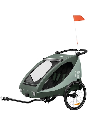 Fahrradkinderanhänger »2in1 Bike Trailer und Buggy Dryk Duo Plus, dark green«