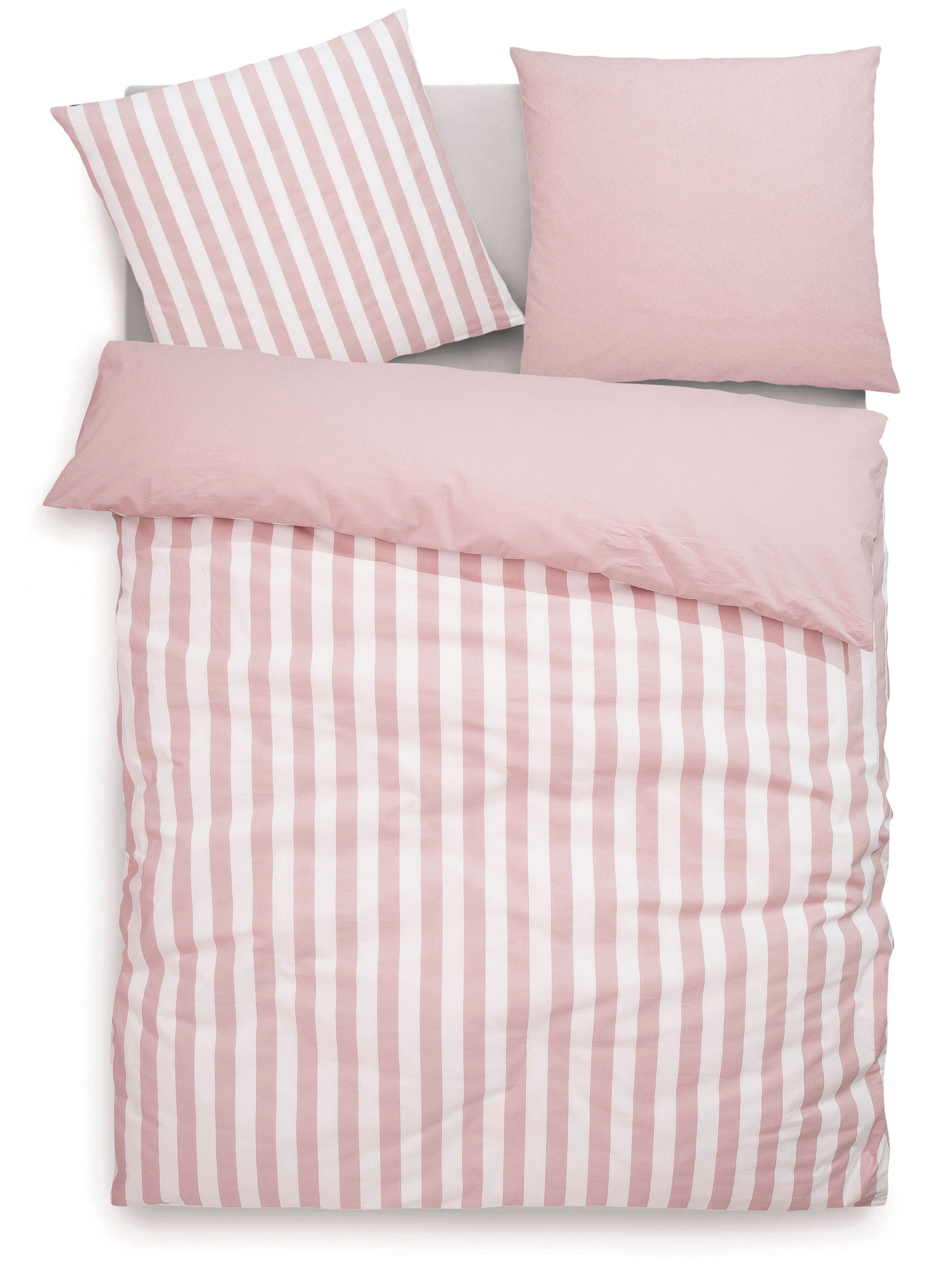 andas Wendebettwäsche Greta, Renforcé, 2 teilig, Bettwäsche mit Streifen in günstig online kaufen
