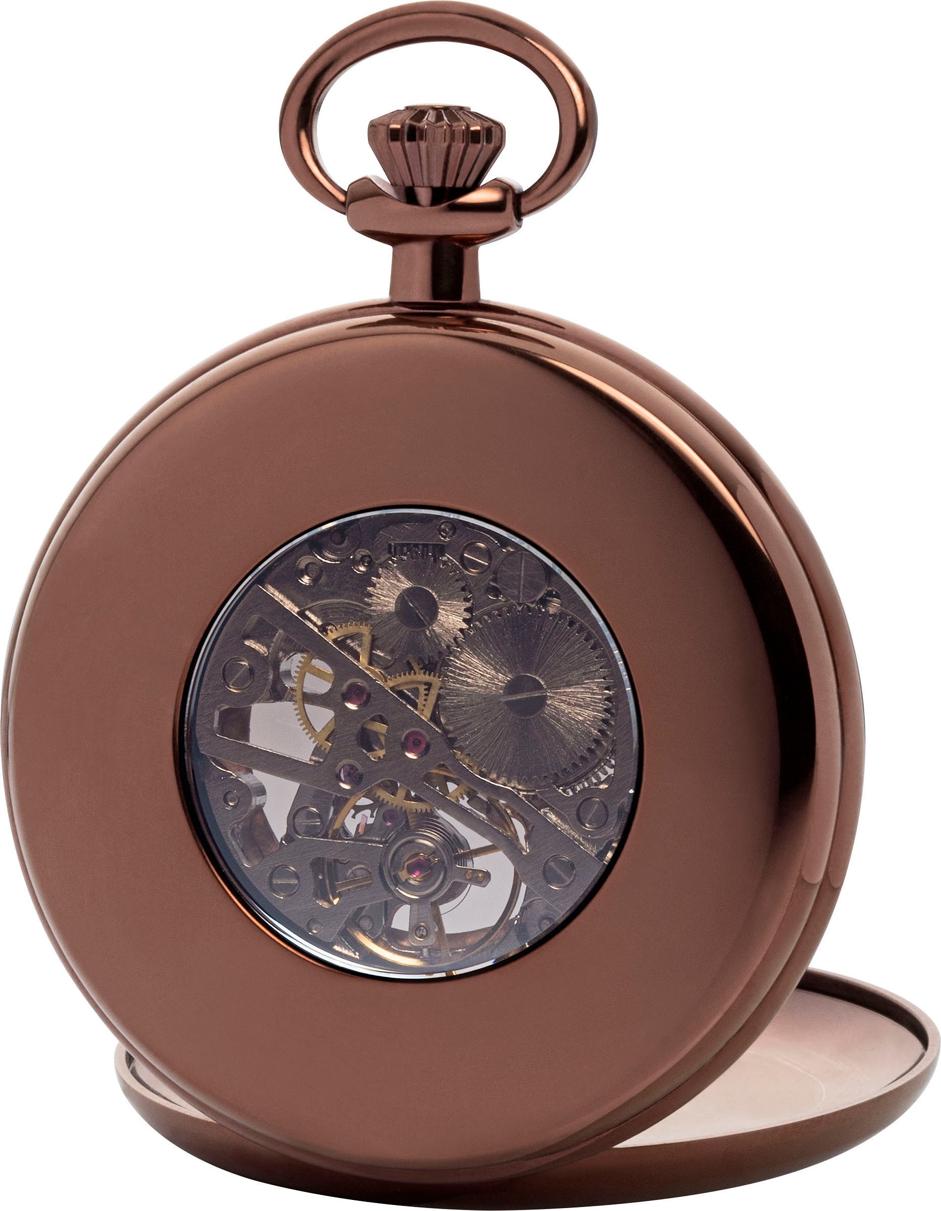 Regent Taschenuhr, (Set, 2 tlg., mit Kette), Herrenuhr, Handaufzug, Kette, offene Unruh