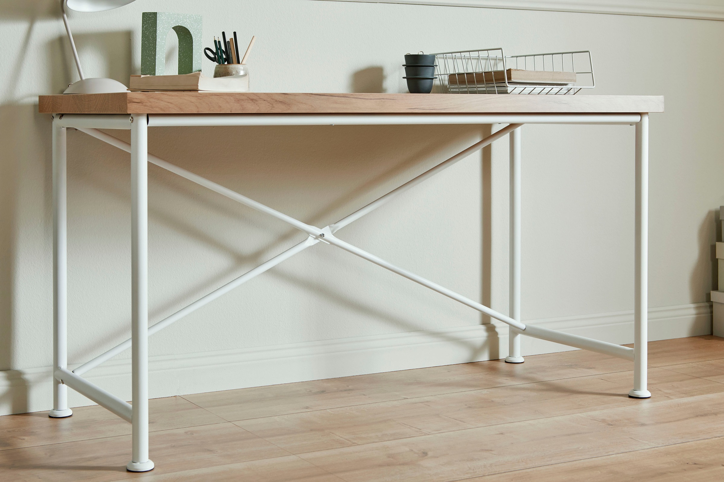 Jahnke Schreibtisch »CRAFT«, Breite 140 cm, Schreibtisch im Industrie-Design