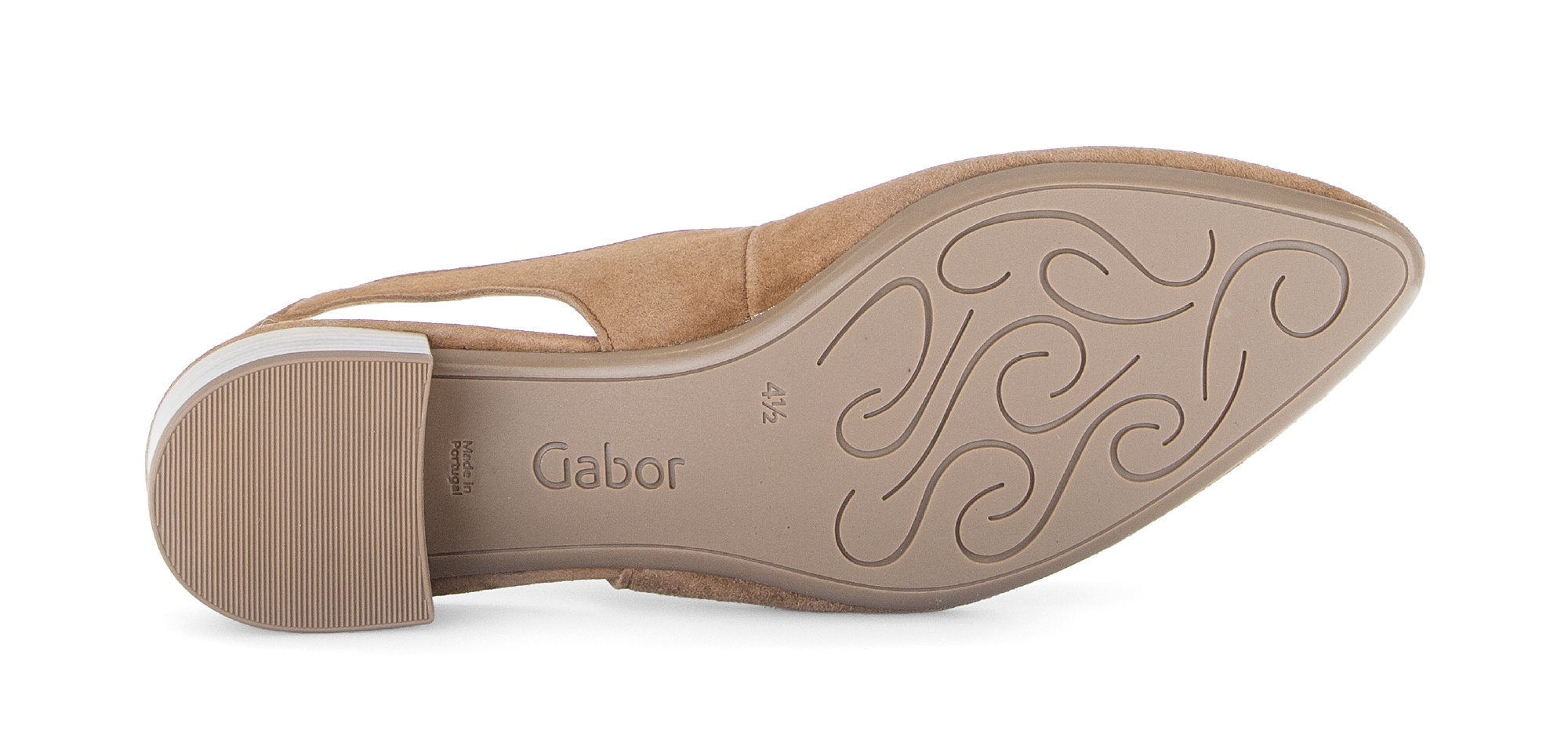 Gabor Slingpumps  , Blockabsatz, Abendschuh, Sommerschuh mit elastischem Riemchen