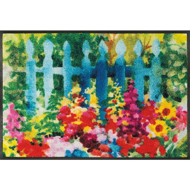 wash+dry by Kleen-Tex Fußmatte »Mare di fiori«, rechteckig, Schmutzfangmatte,  Motiv Blumen, rutschhemmend, waschbar bequem und schnell bestellen