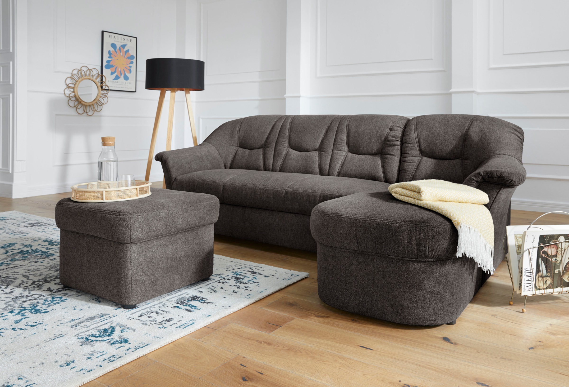 DOMO collection Ecksofa »Sarafina zeitlos und komfortabel, optional mit Fed günstig online kaufen