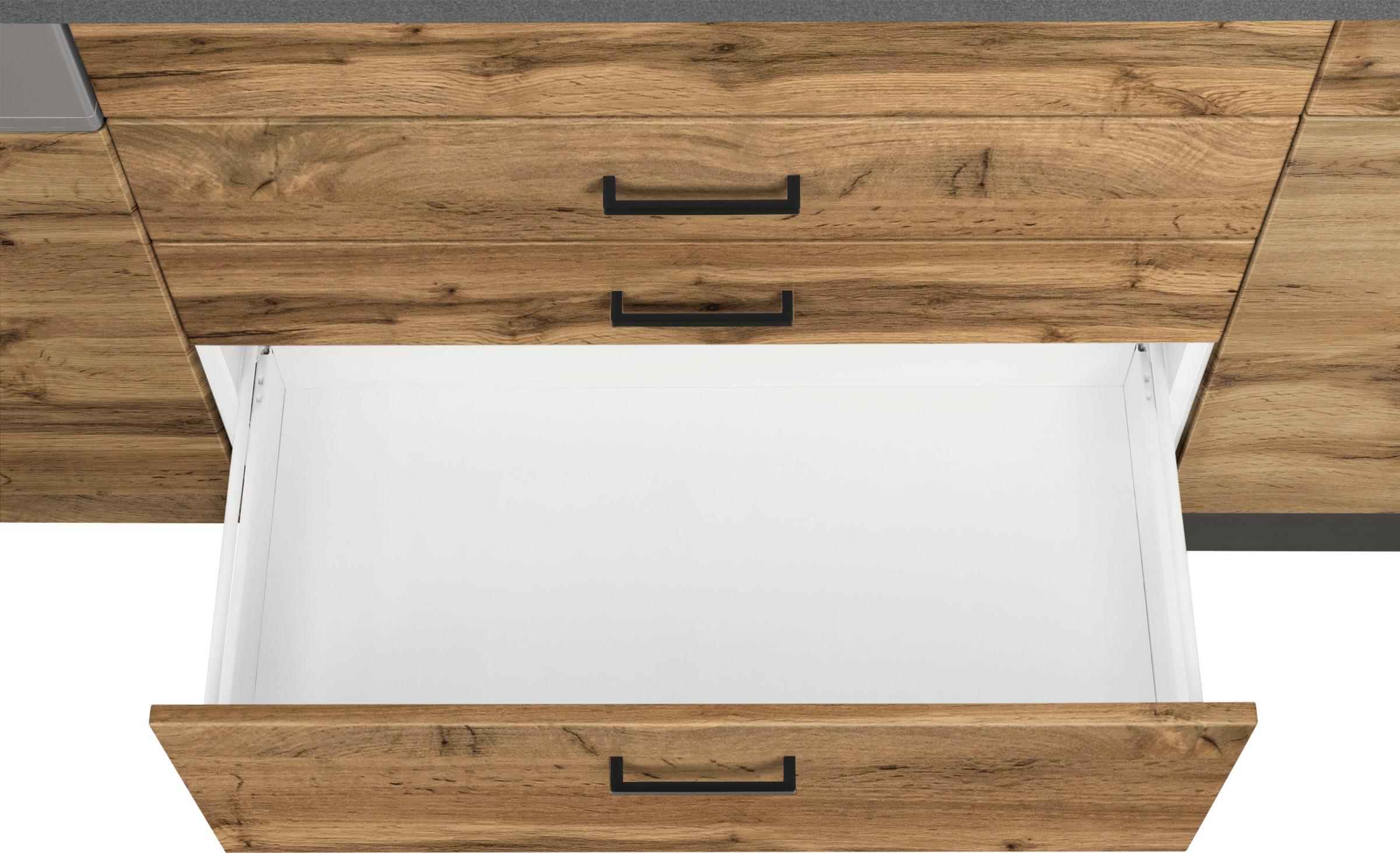 KOCHSTATION Küchenzeile »KS-Trier«, mit E-Geräten, Breite 350 cm