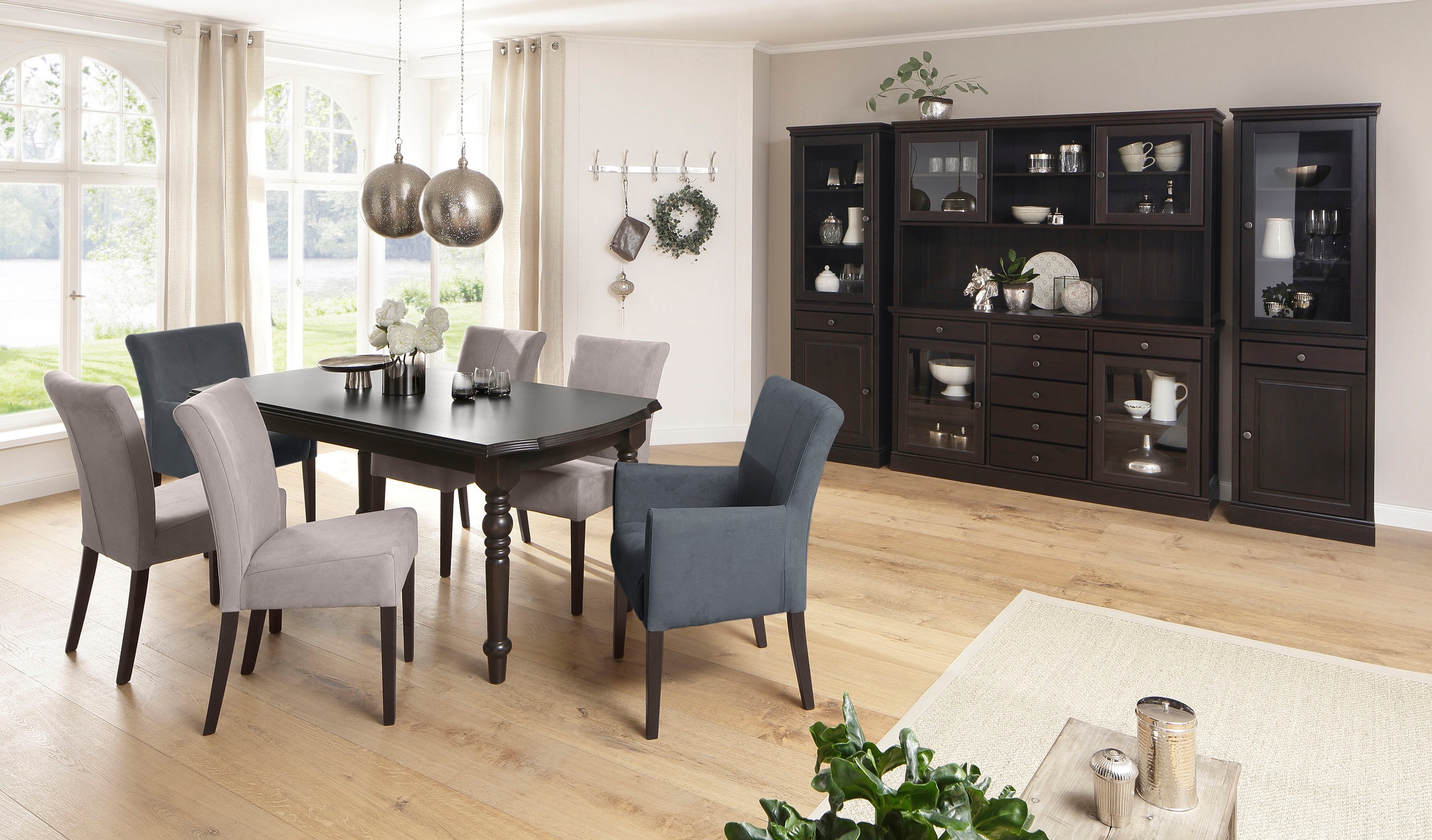 Home affaire Esszimmerstuhl »King« () Polsterstuhl, Armlehnstuhl, Gestell M günstig online kaufen