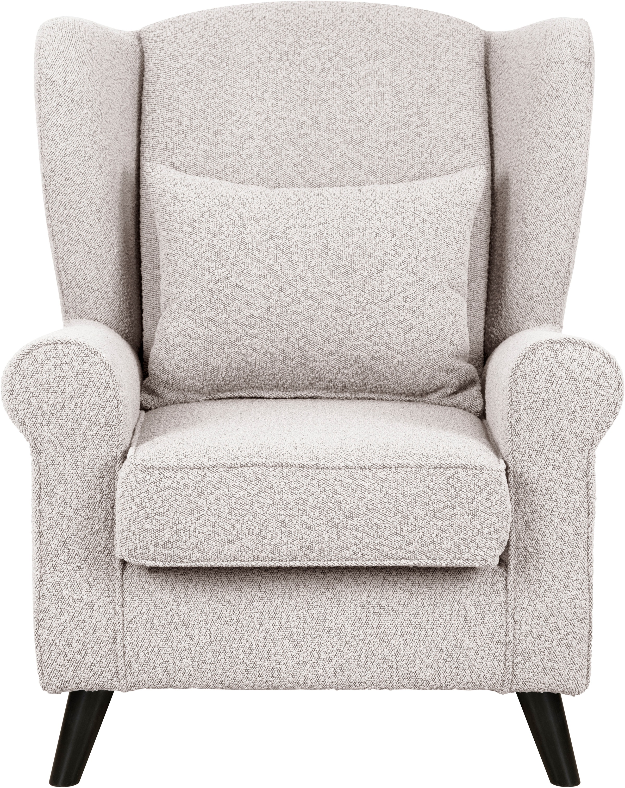 Home affaire Sessel »Ohrensessel CHISTELLE, wahlweise mit Polsterhocker«, mit Wellenunterfederung, Maße: B/T/H: 81/87/99 cm