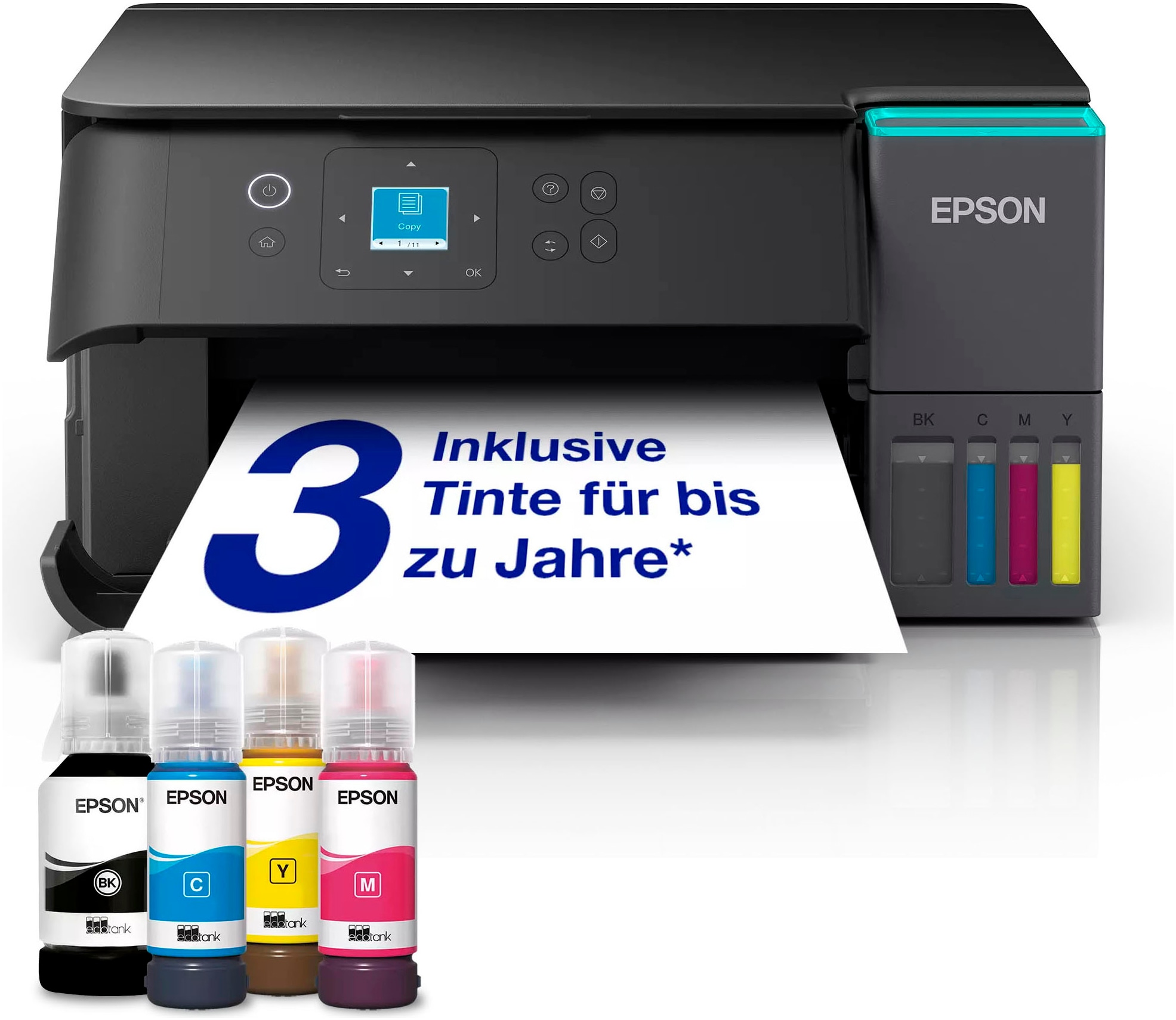 EPSON Multifunktionsdrucker »EcoTank ET-2950« schwarz Beidseitiger Druck, Display