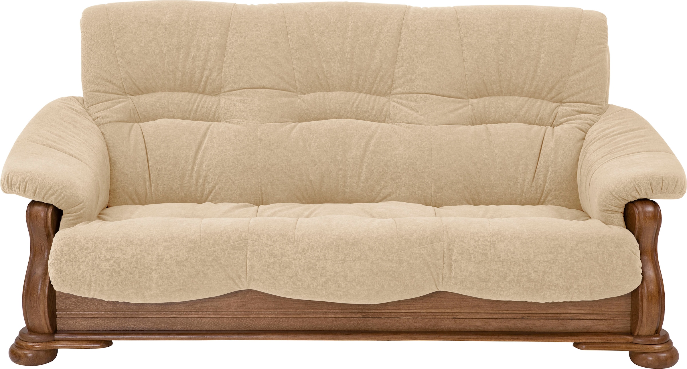 Max Winzer® 3-Sitzer »Texas mit aufwendig gefrästen Ornamenten im Eichenholzgestell«, bequemer Retro Klassiker, kompakte Stellmaße, Breite 202 cm