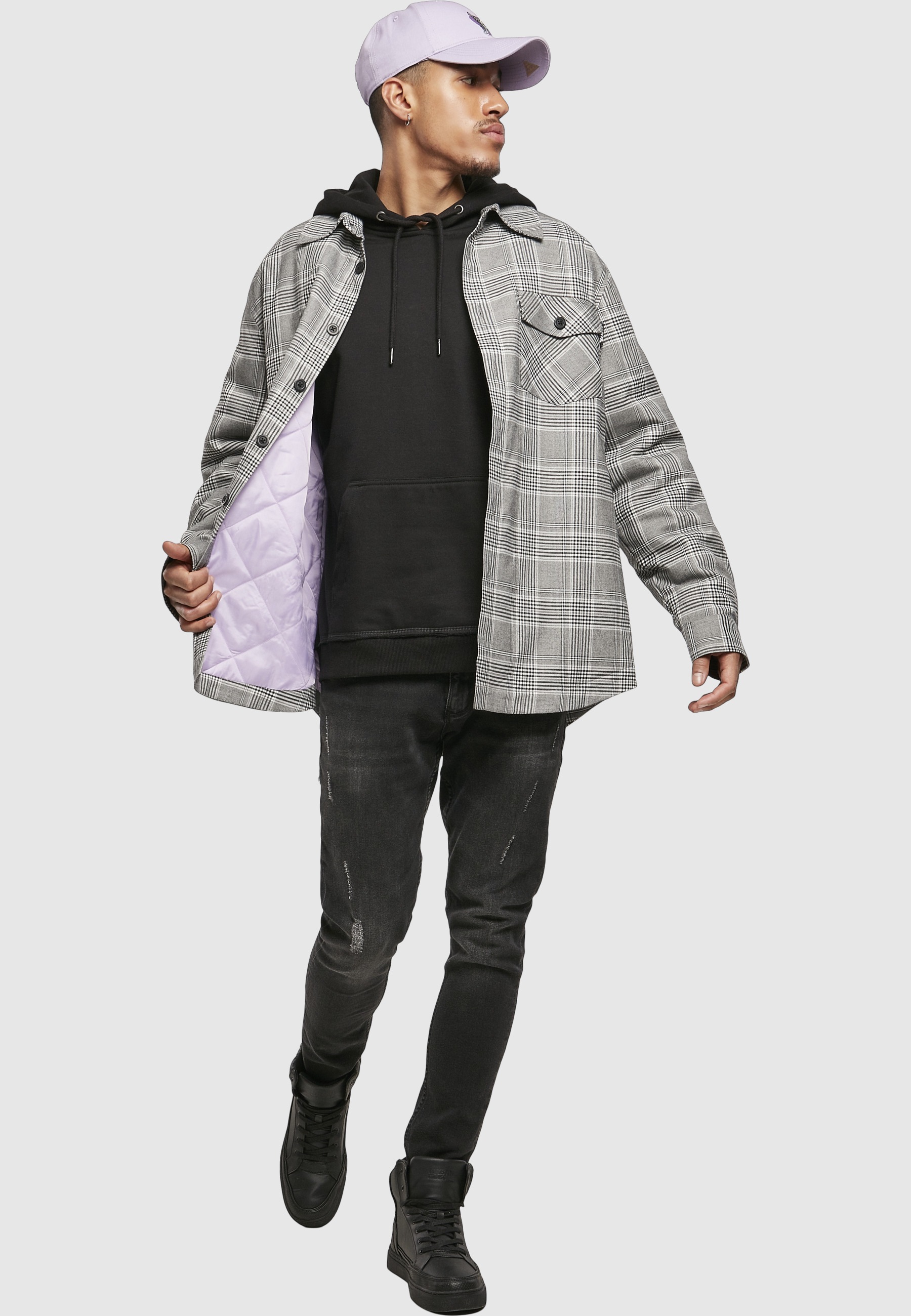 CAYLER & SONS Wintermantel »Cayler & Sons Herren Plaid Out Quilted Shirt Jacket«