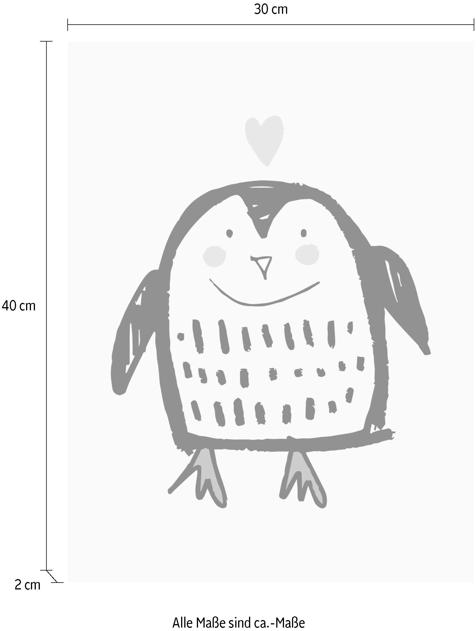Lüttenhütt Leinwandbild »Pinguin«, Herzen-Kind-Kinder-Tiere-Pinguine-Wassertiere, Premium-Leinwandstoff, Handarbeit aus Deutschland, Kindermotiv