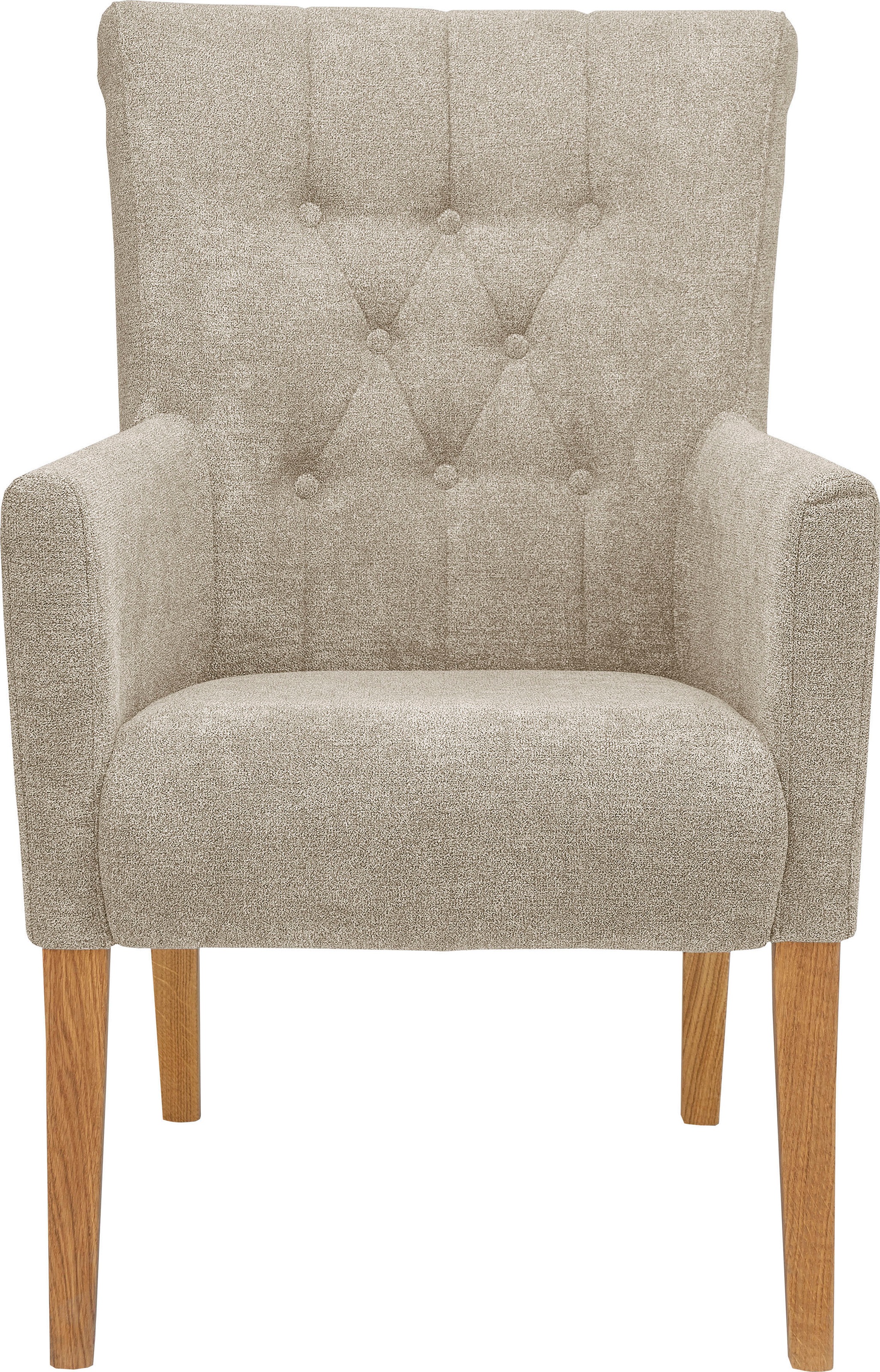 Home affaire Esszimmerstuhl »King« () Armlehnstuhl mit Knopfheftung, Polste günstig online kaufen