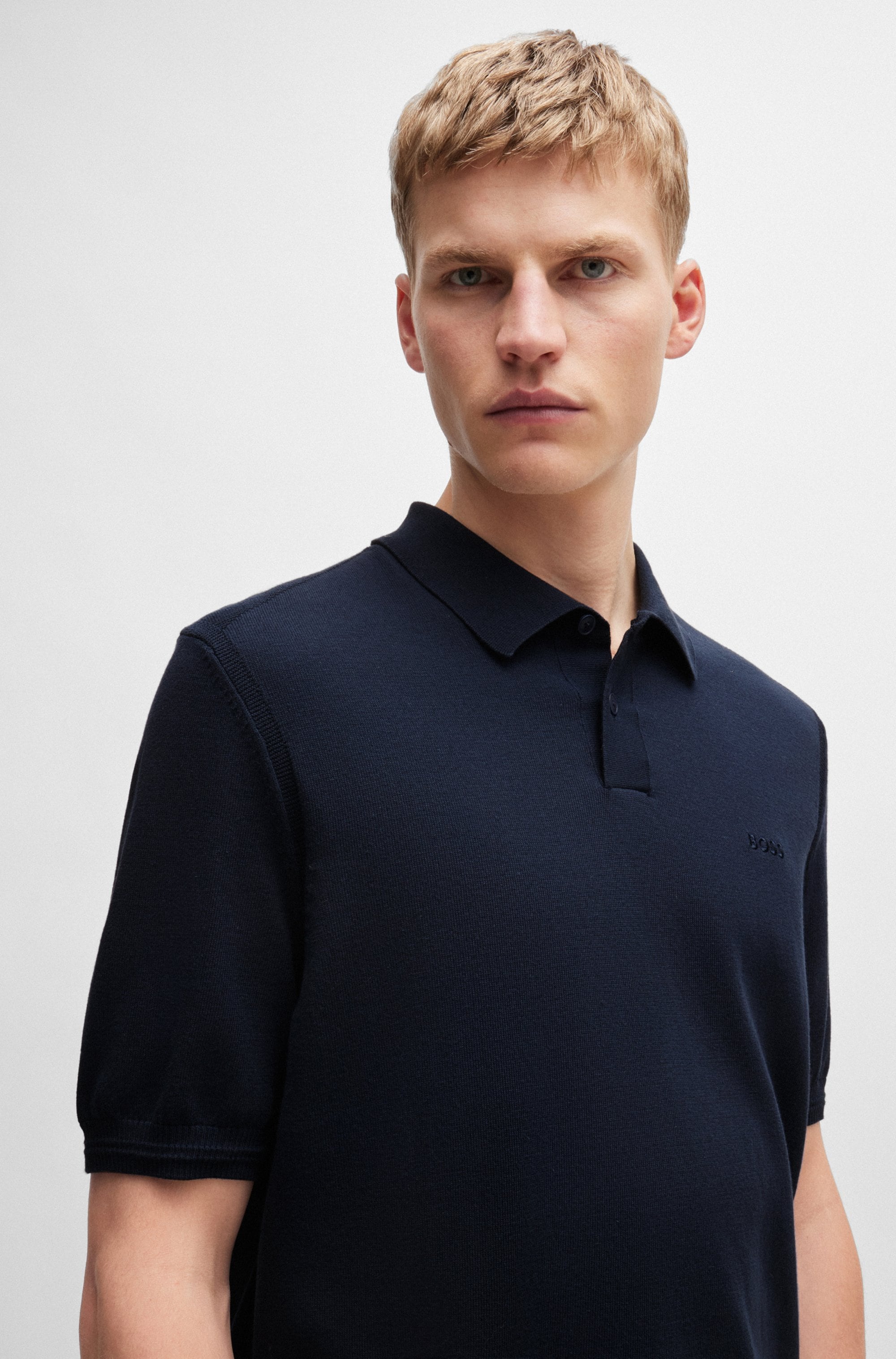 BOSS ORANGE Strickpullover »Asac«, mit Polokragen