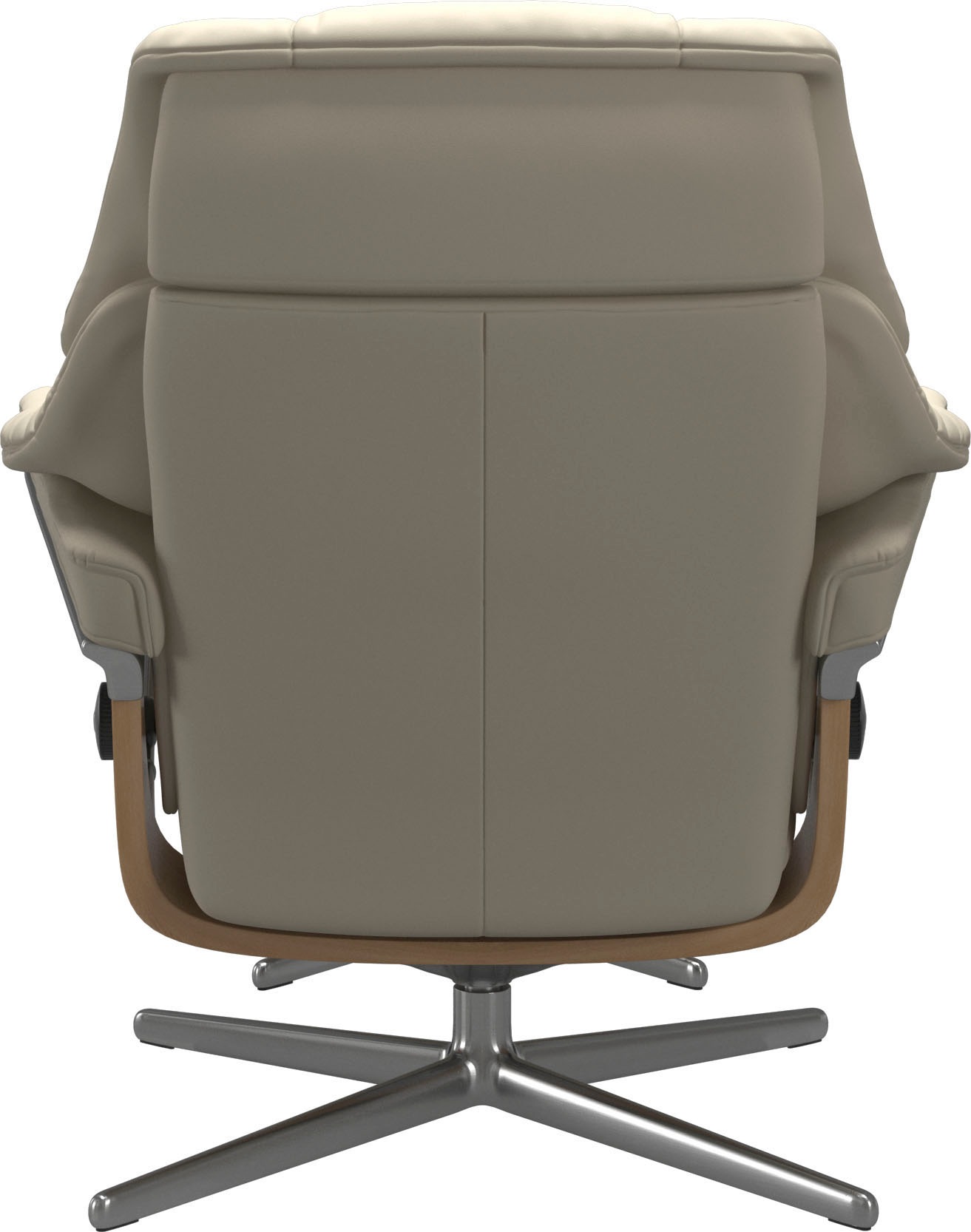 Stressless® Relaxsessel »Reno«, (Set, Relaxsessel mit Hocker), mit Hocker, mit Cross Base, Größe S, M & L, Holzakzent Eiche