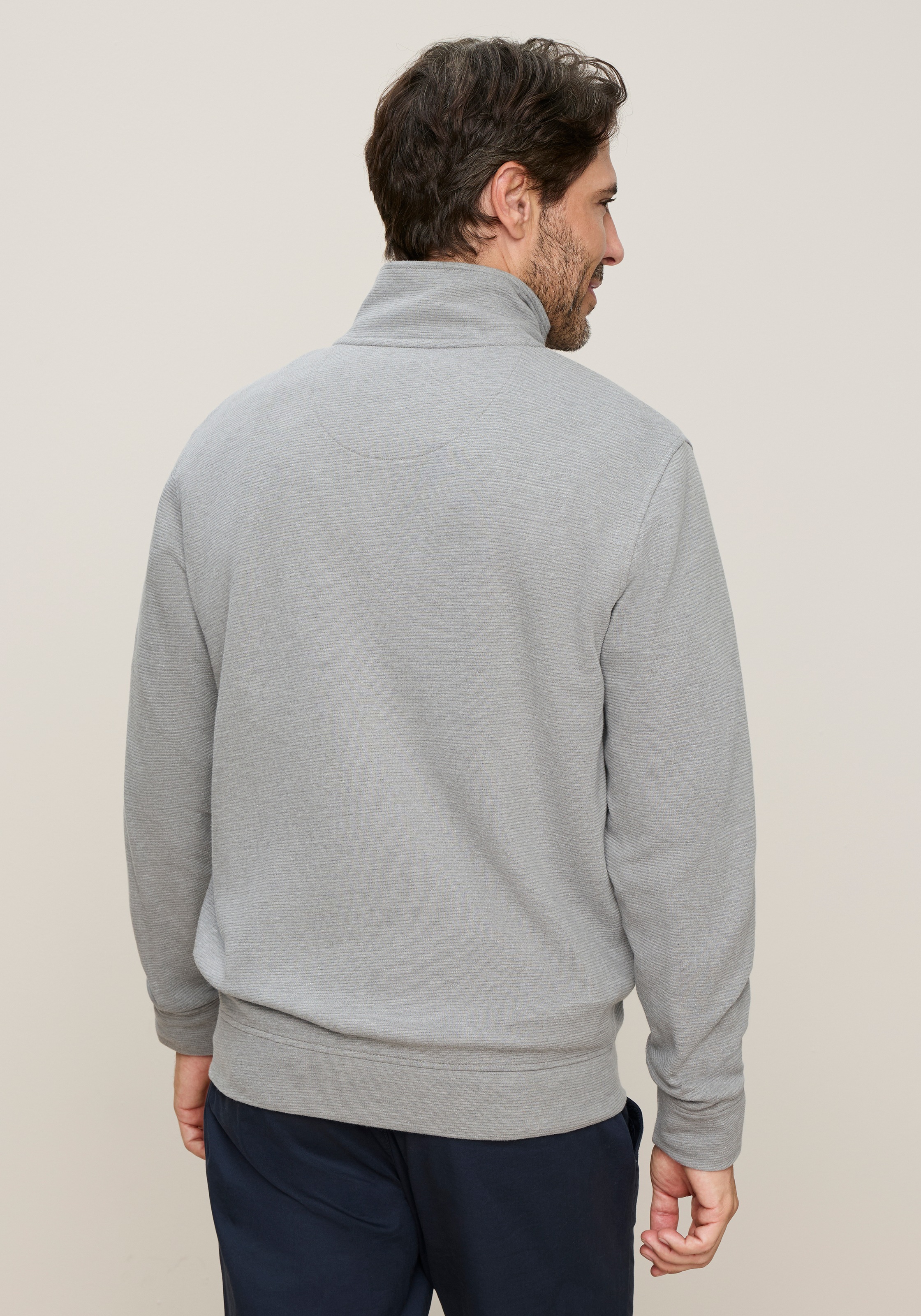 Man's World Sweatjacke mit hochschließendem Kragen, Langarm