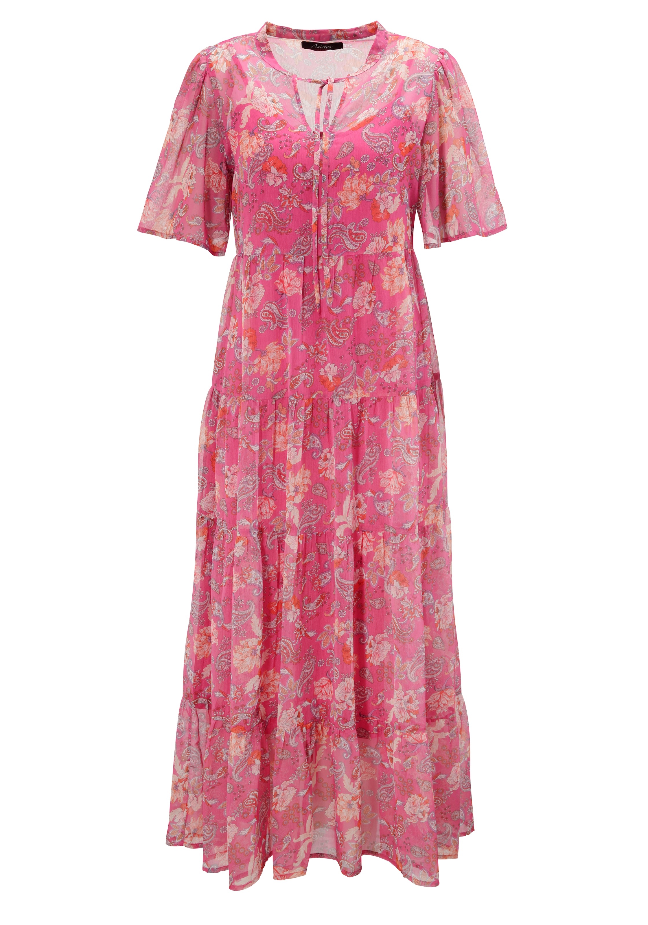 Aniston CASUAL Sommerkleid, mit fantasievollem Blumen- und Paisley-Druck