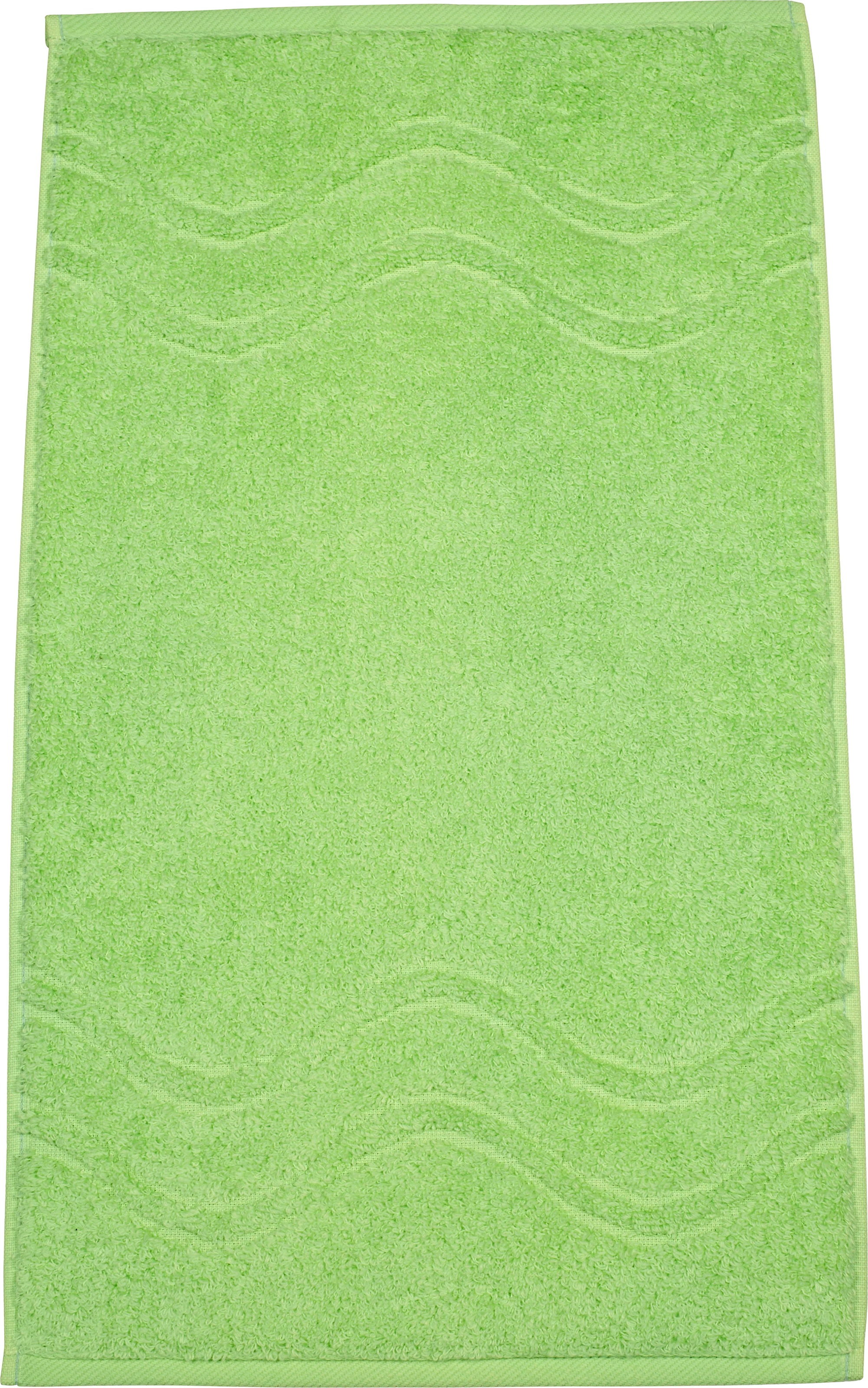 ROSS Gästehandtuch »Cashmere feeling«, (Packung, 6 St.), 100% Baumwolle, mit Wellen-Bordüre, große Farbauswahl