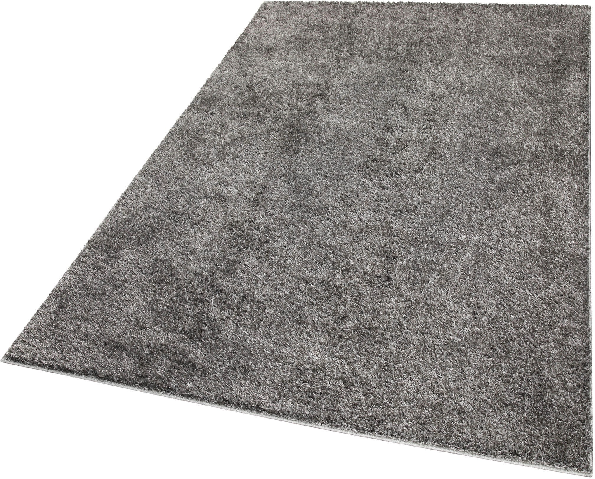my home Hochflor-Teppich »Nickolas, auch als Läufer erhältlich«, rechteckig, 30 mm Höhe, Langflor, Shaggy, weicher Hochflor, uni farben, mit Glanz, Wohnzimmer