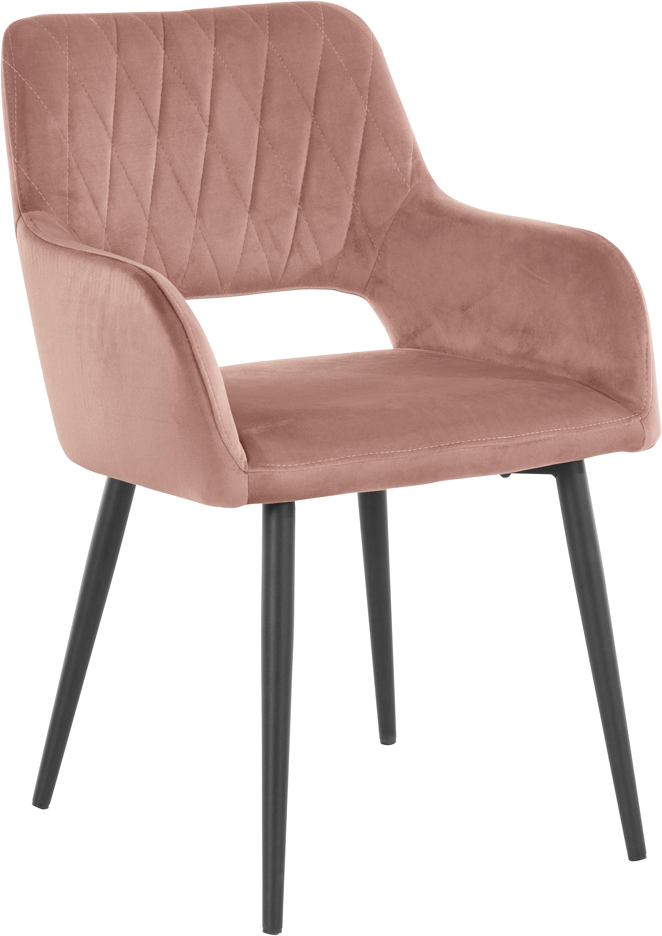Leonique Esszimmerstuhl »Franca« (Set) 2 Stk. Veloursstoff Sitz in Samtvelo günstig online kaufen