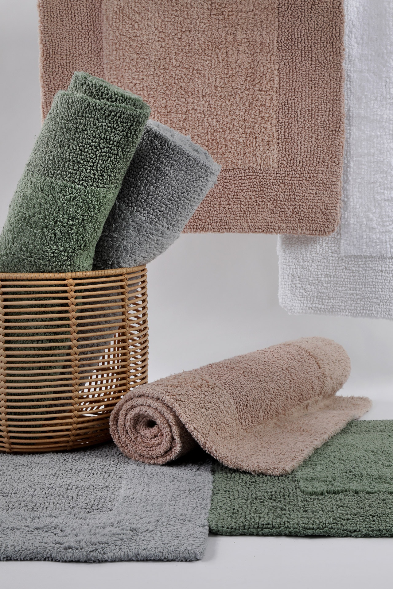 Wecon home Basics Badematte »Finn«, waschbar, robust, saugfähig, pflegeleicht, Baumwolle, Hoch-Tief-Effekt