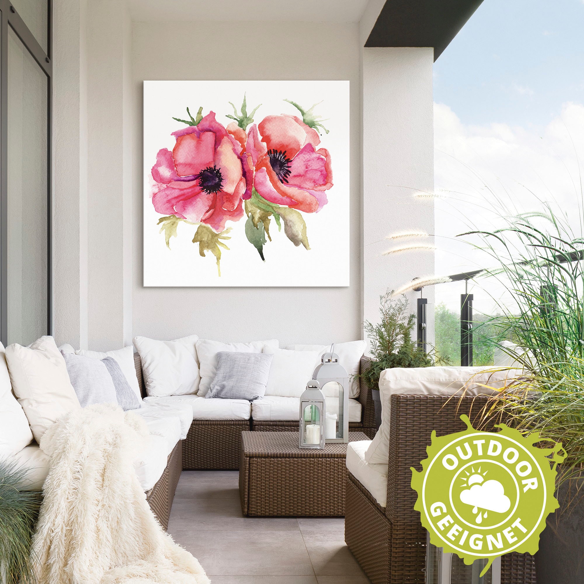 Artland Wandbild »Mohnblumen«, Blumen, (1 St.), als Alubild, Outdoorbild, L günstig online kaufen