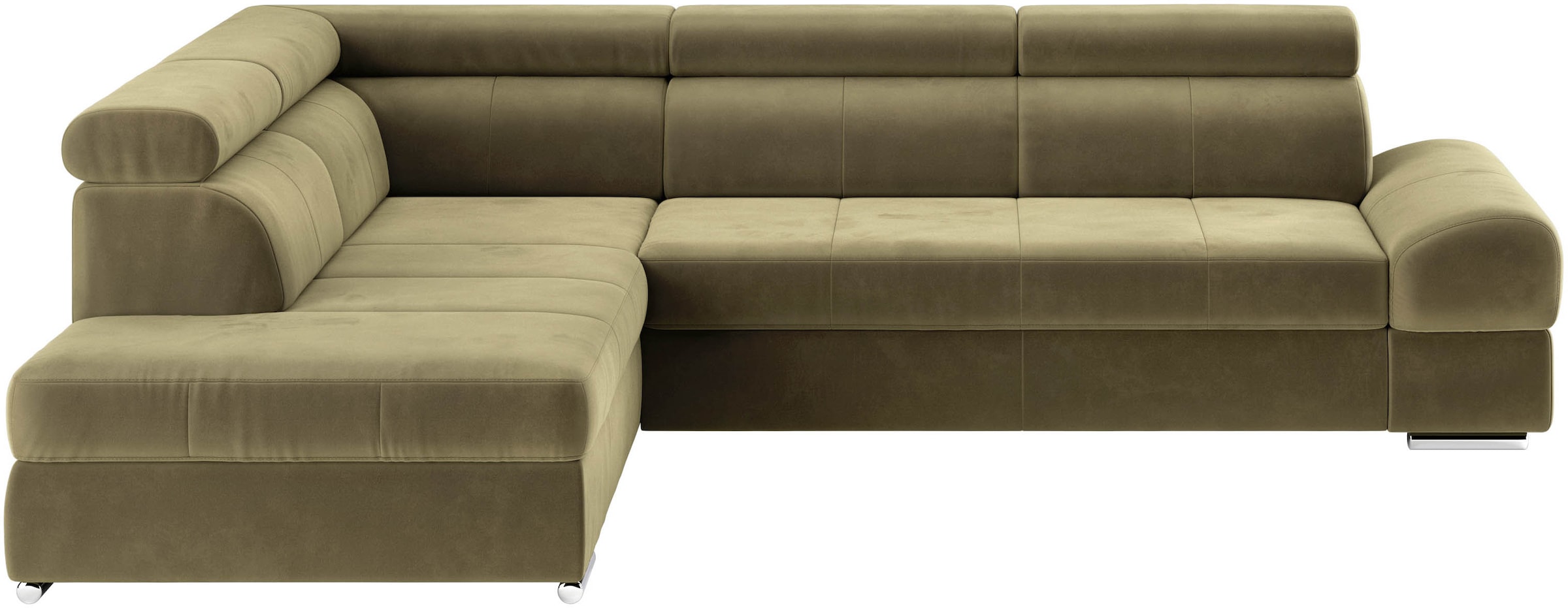 sit&more Ecksofa »Broadway L-Form«, mit verstellbaren Kopfteilen, wahlweise mit Bettfunktion